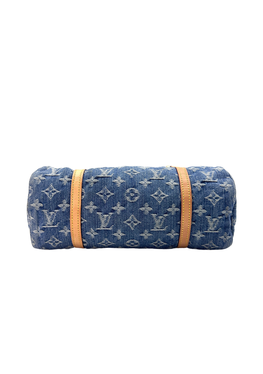 Louis Vuitton Papillon Blue Monogram Denim Shoulder Bag With Pouch LV1954