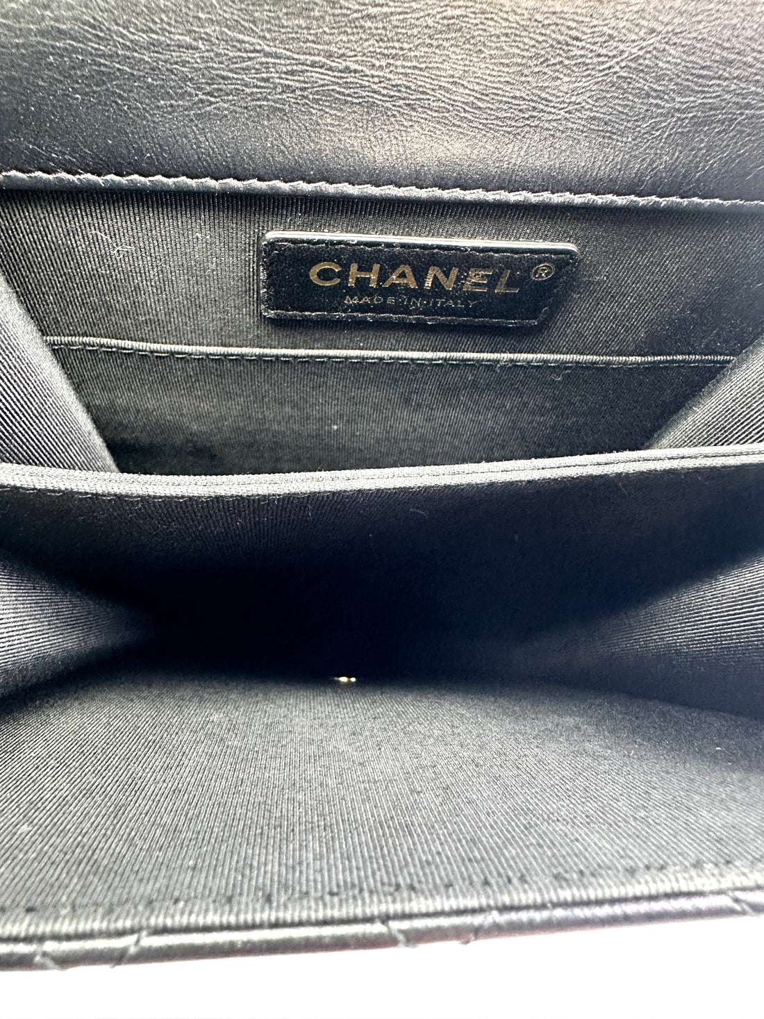 Chanel North South LeBoy Black Quilted Calfskin Shoulder Bag With Gold Buckle(27***18) CC1426