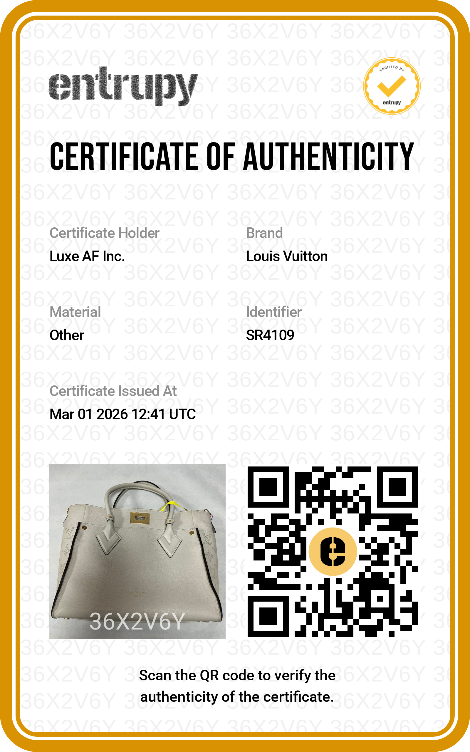 Louis Vuitton On My Side MM Beige Leather Handle Bag LV1962