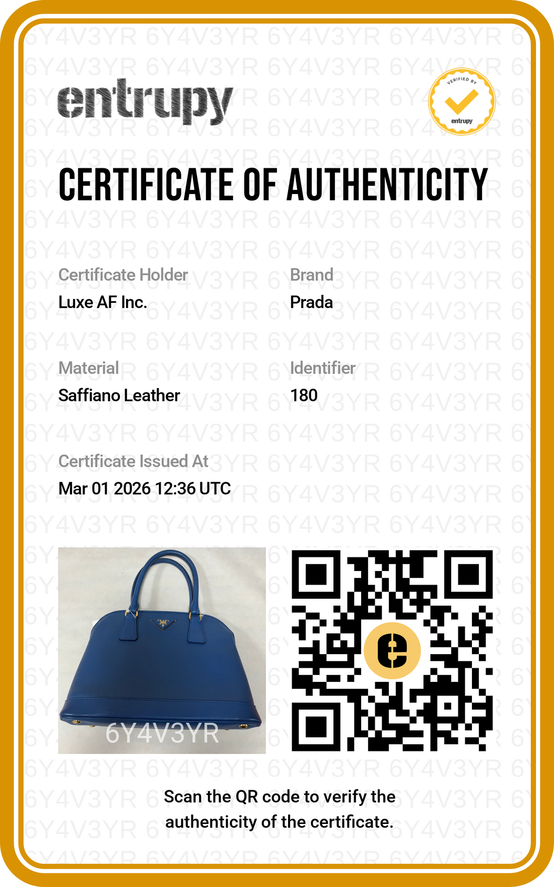 Prada Promenade Blue Saffiano Lux Leather Meidum Size Handle Bag PR190