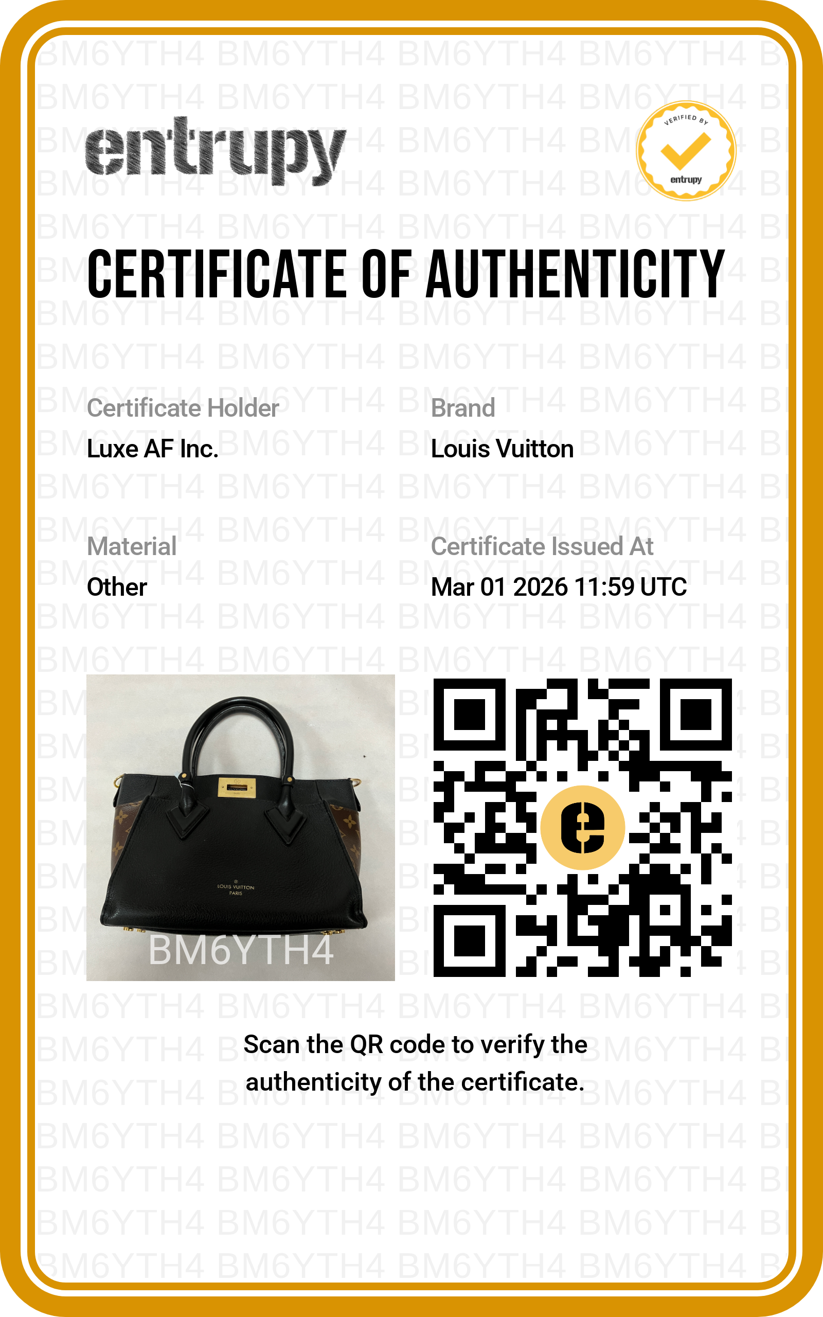 Louis Vuitton On My Side PM Black Leather And Monogram Canvas Tote Bag LV1967