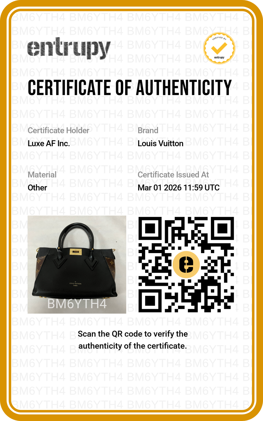 Louis Vuitton On My Side PM Black Leather And Monogram Canvas Tote Bag LV1967