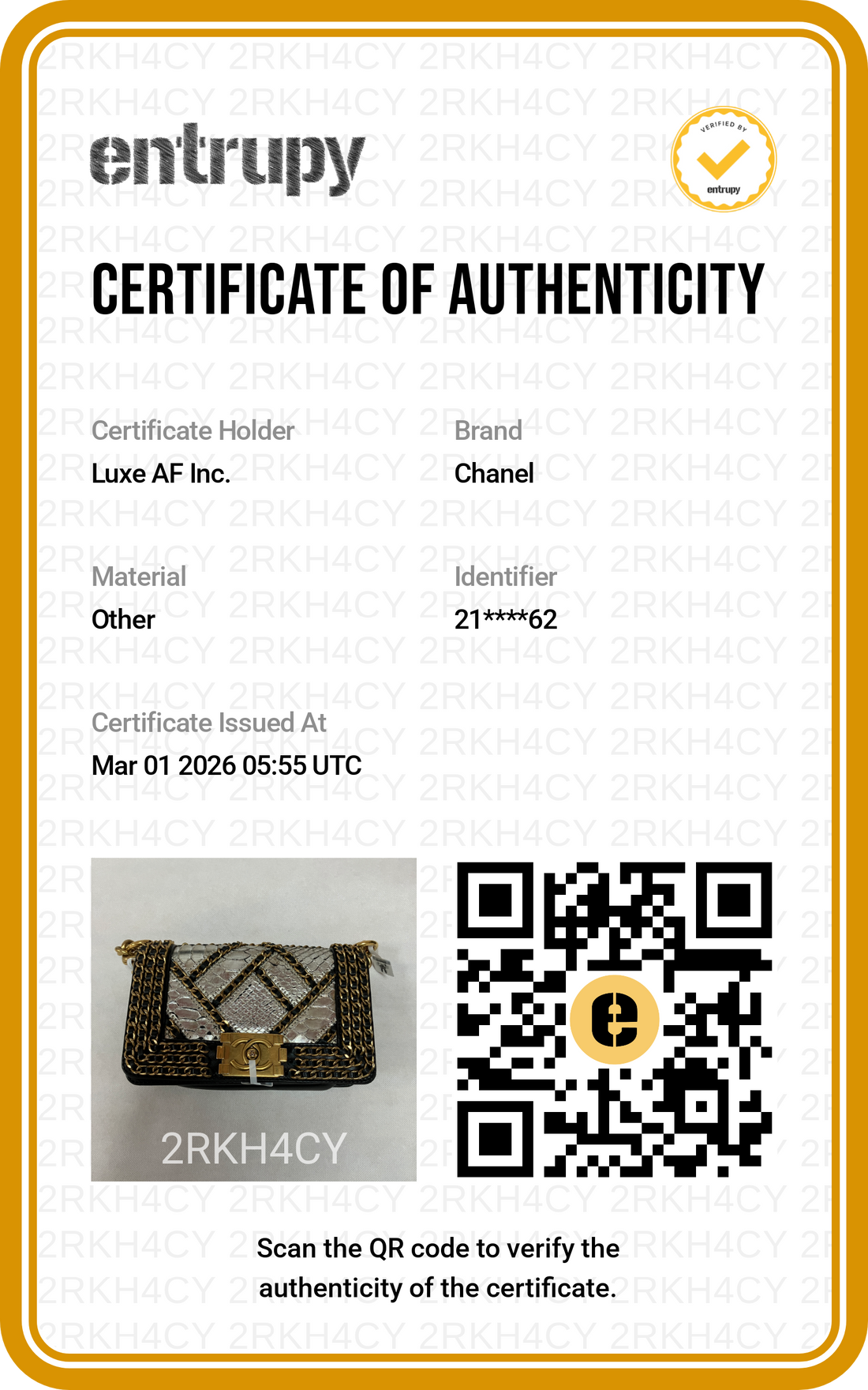 Chanel LeBoy Metallic Blue Python & Woven Gold Chain Detail Flap Bag With Gold Buckle(21***62) CC1424