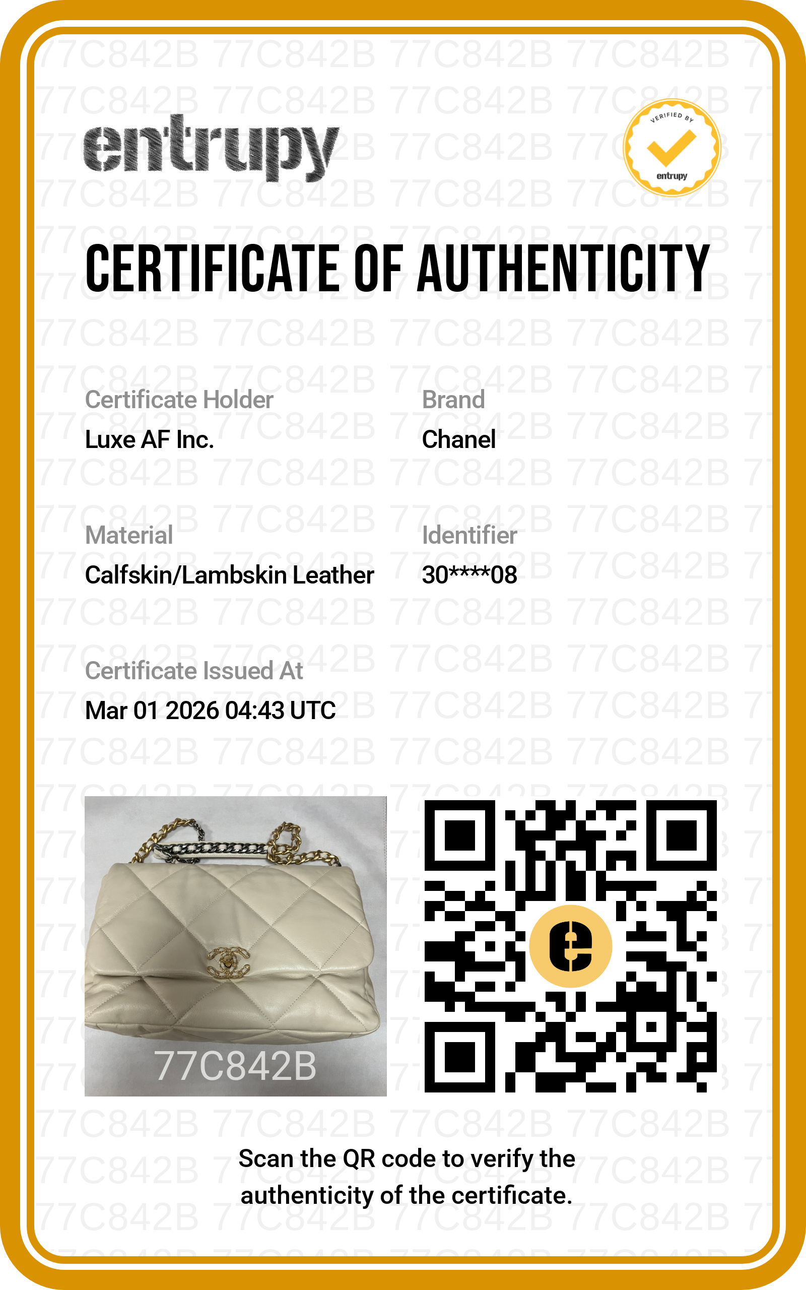 Chanel 19 Beige Quilted Lambskin Large Size Flap Bag With Gold Buckle(30***08) IRIS019