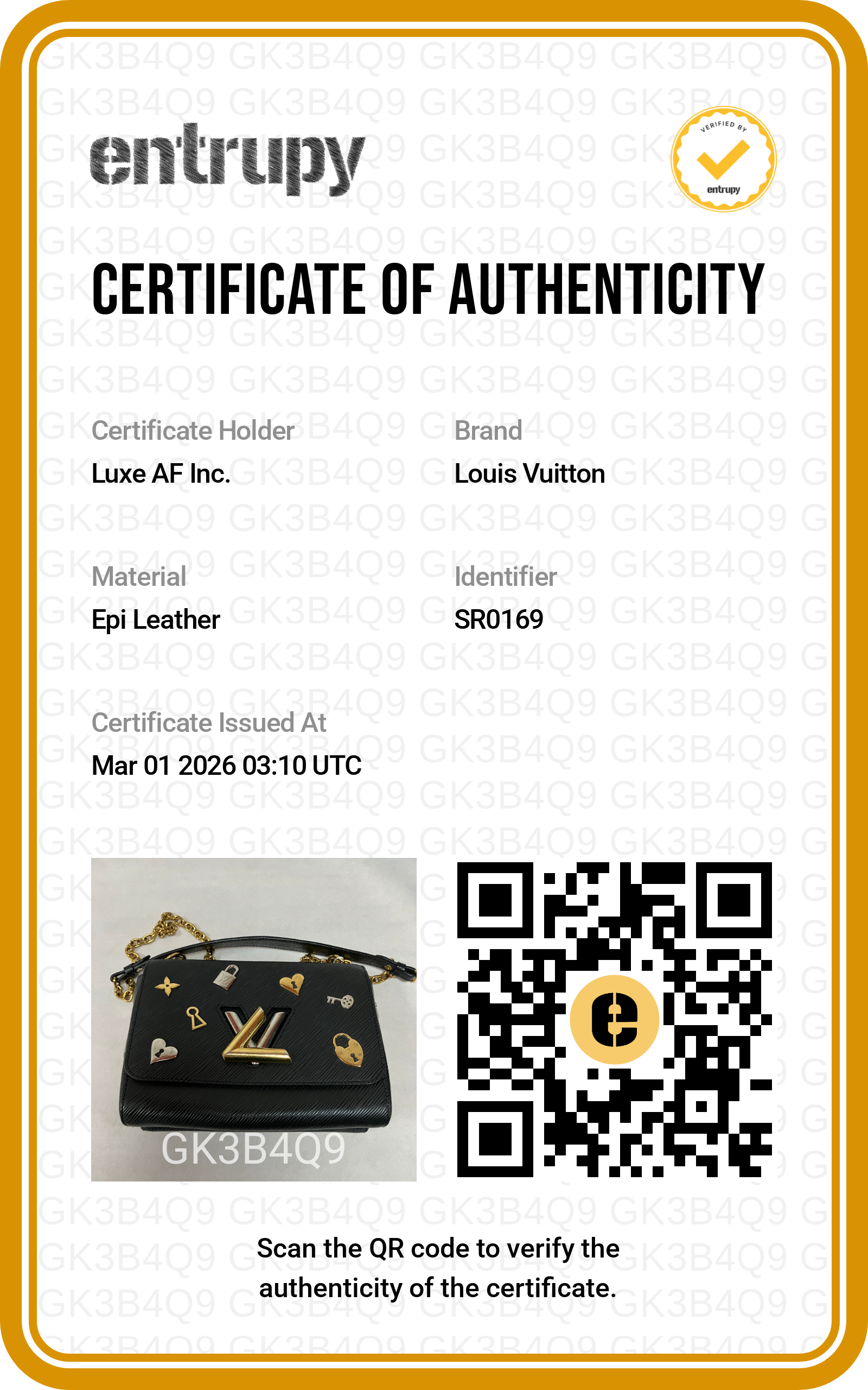 Louis Vuitton Love Lock Twist Black Epi Leather Shoulder Bag LV1947