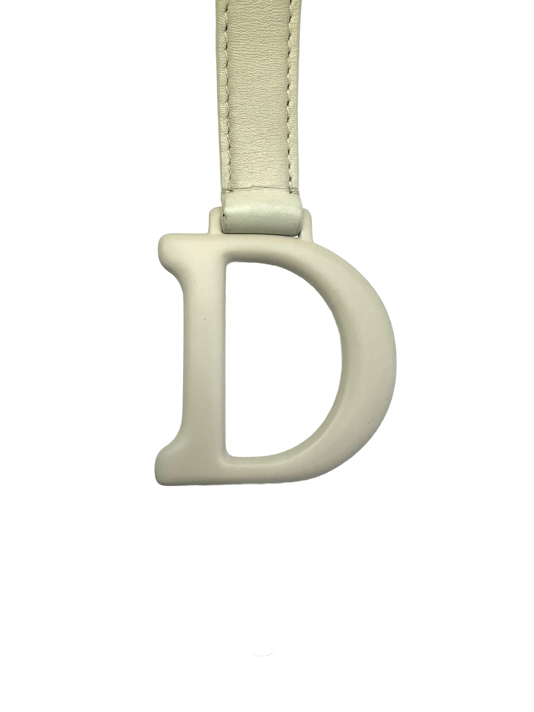 Christian Dior White Leather Medium Size Saddle Bag DR509