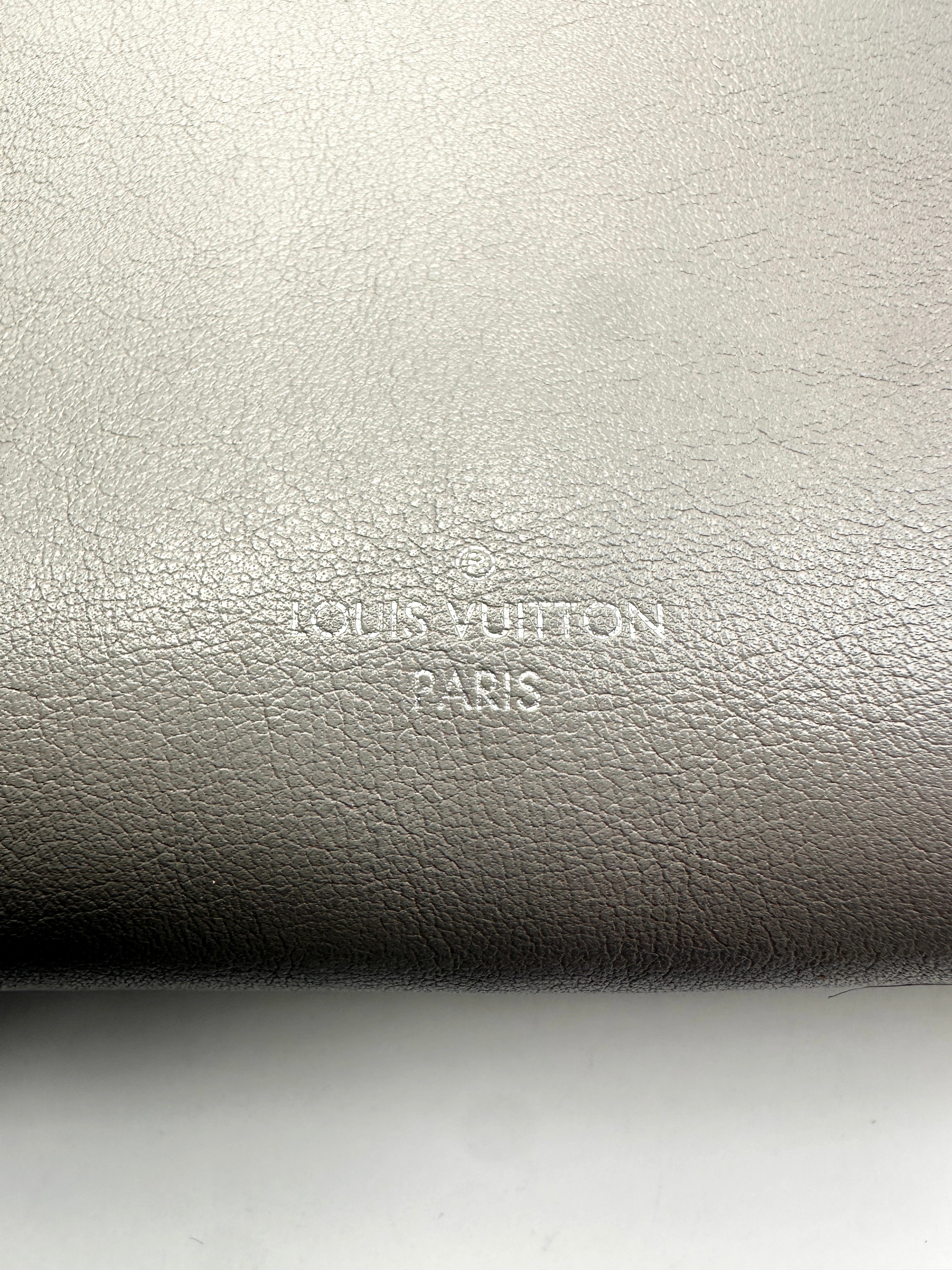 Louis Vuitton Slim Trunk Light Blue Leather Shoulder Bag With Silver Hardware LV1958