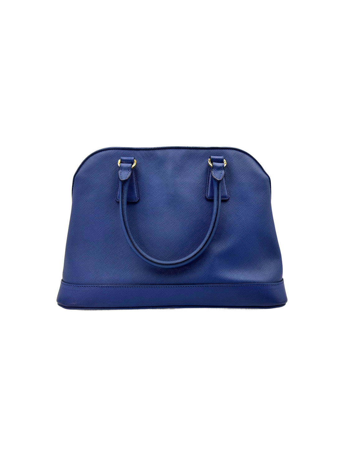 Prada Promenade Blue Saffiano Lux Leather Meidum Size Handle Bag PR190