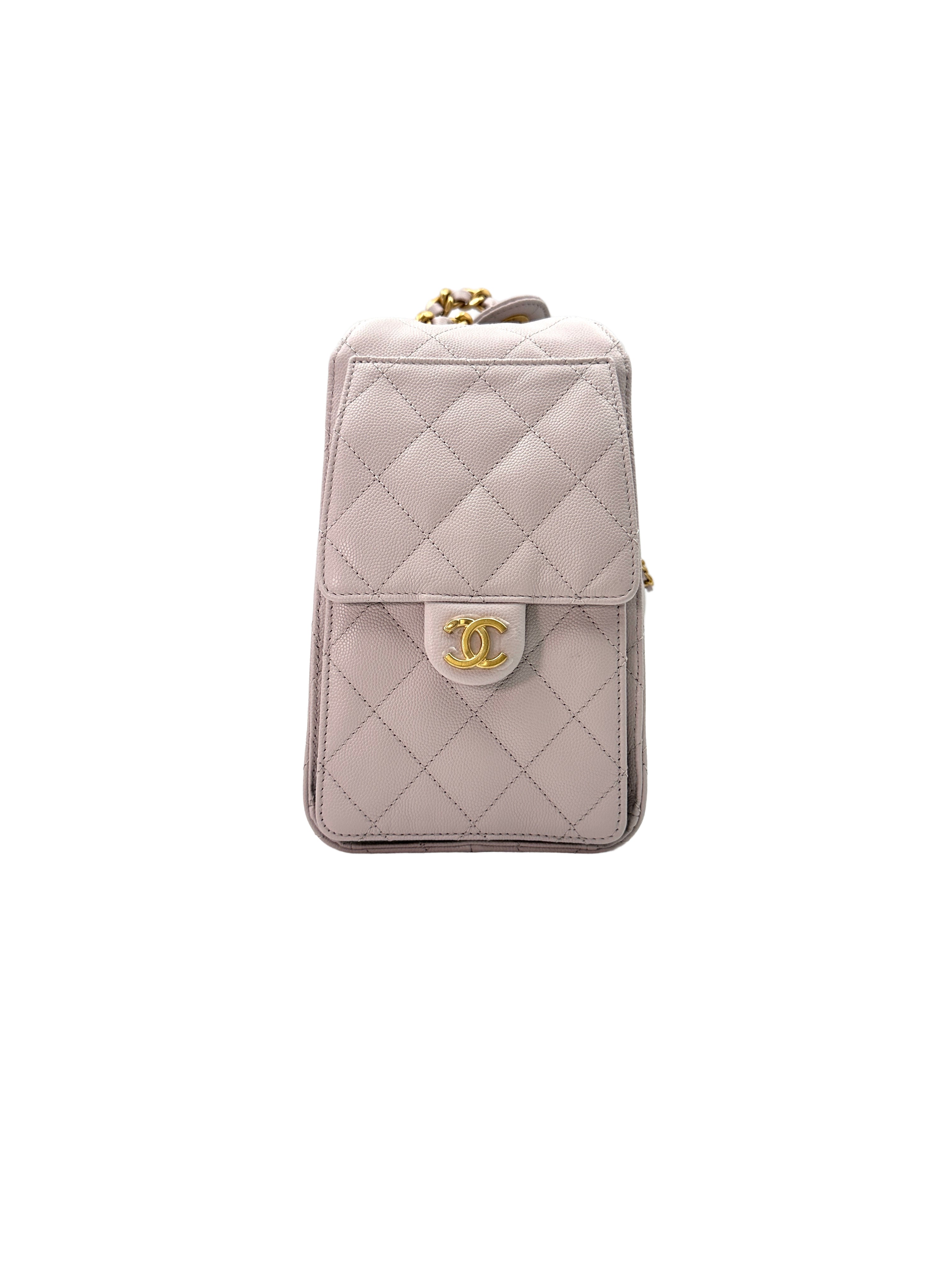 Chanel 25k White Quilted Leather Small Size Chain Hobo Bag(H5***AA) IRIS022