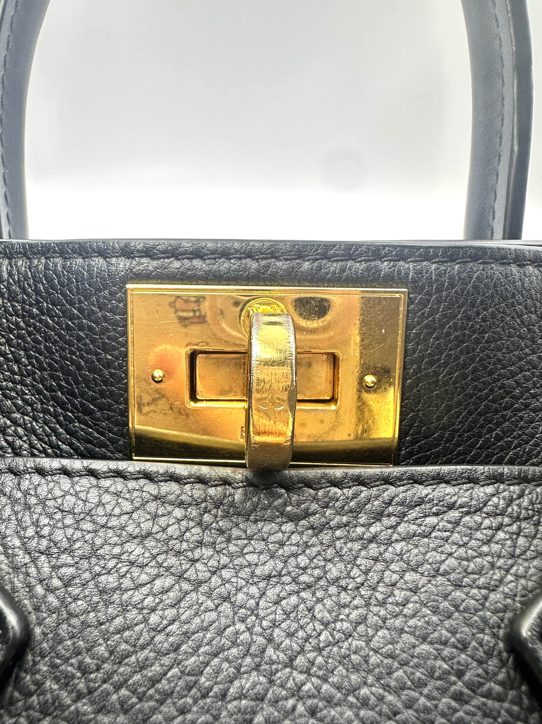 Louis Vuitton On My Side PM Black Leather And Monogram Canvas Tote Bag LV1967