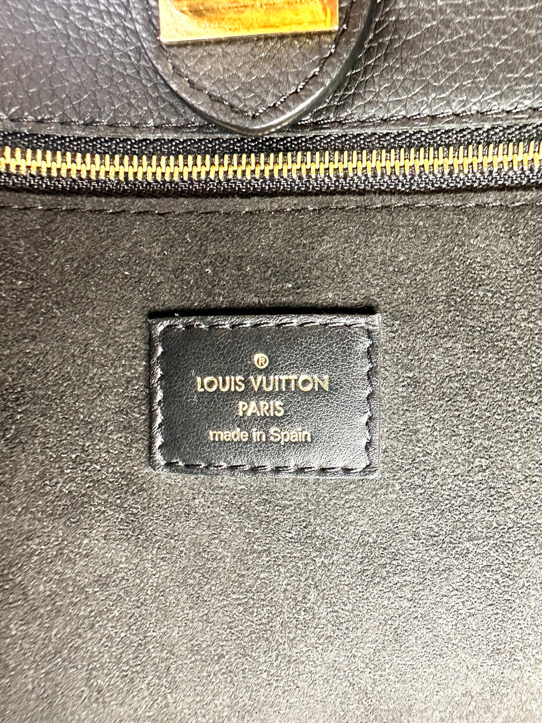 Louis Vuitton On My Side PM Black Leather And Monogram Canvas Tote Bag LV1967