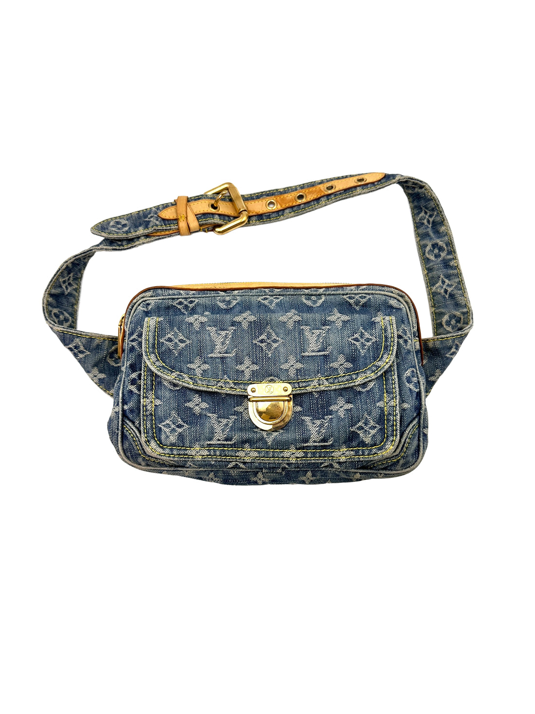 Louis Vuitton Blue Monogram Denim Bum Bag LV1964