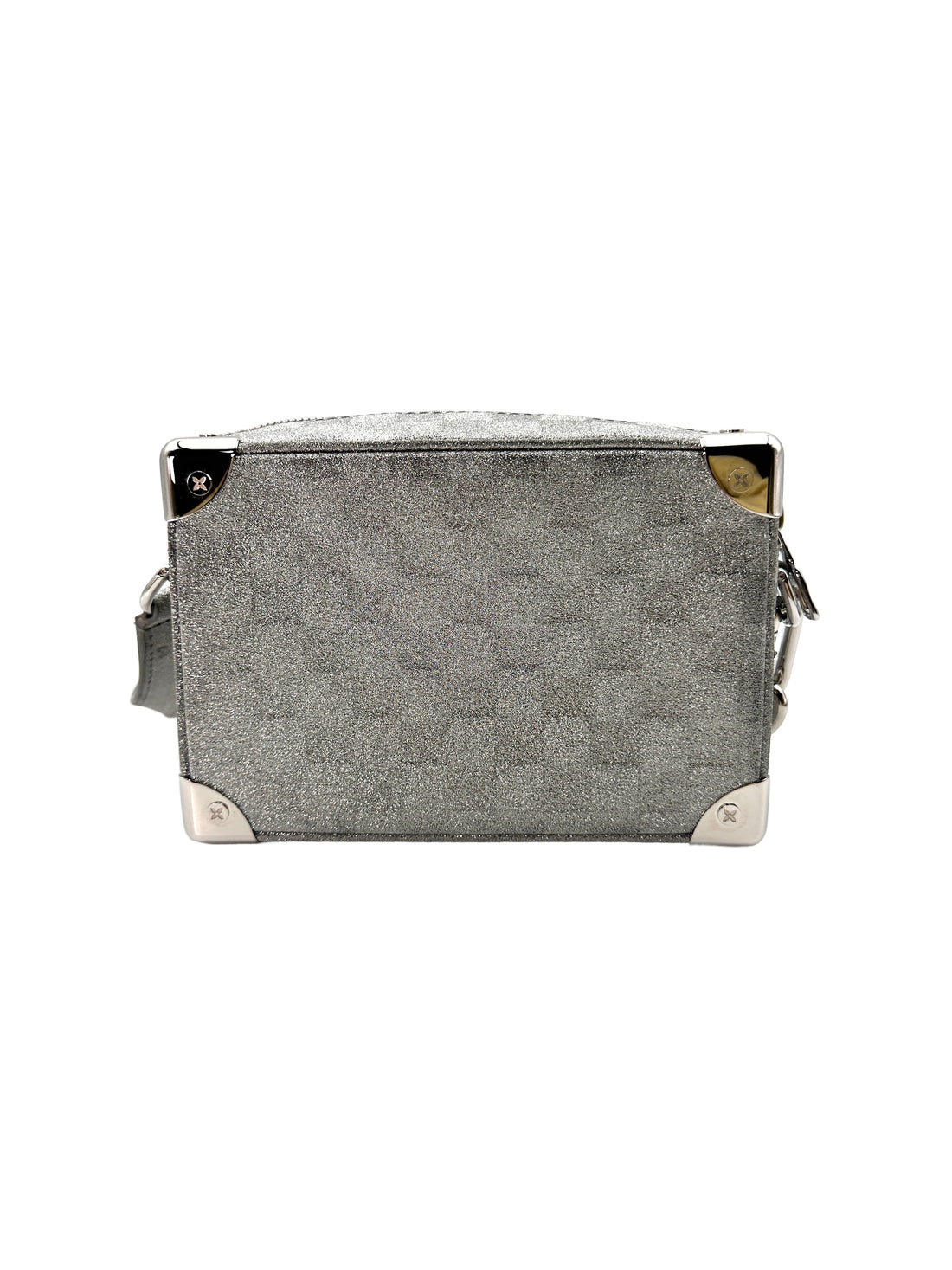 Louis Vuitton Mini Solf Trunk Silver Damier Glitter Shoulder Bag LV1957