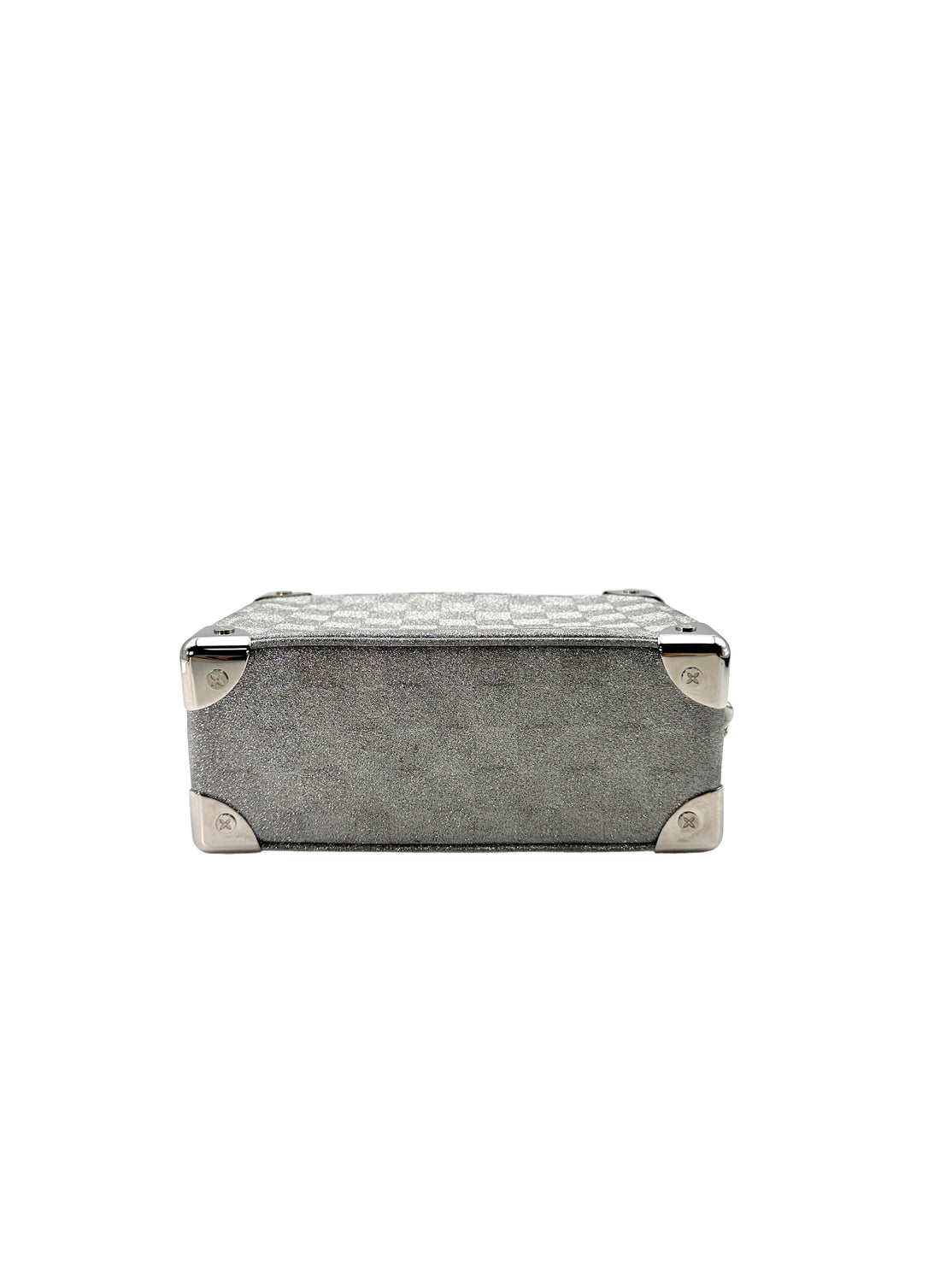 Louis Vuitton Mini Solf Trunk Silver Damier Glitter Shoulder Bag LV1957