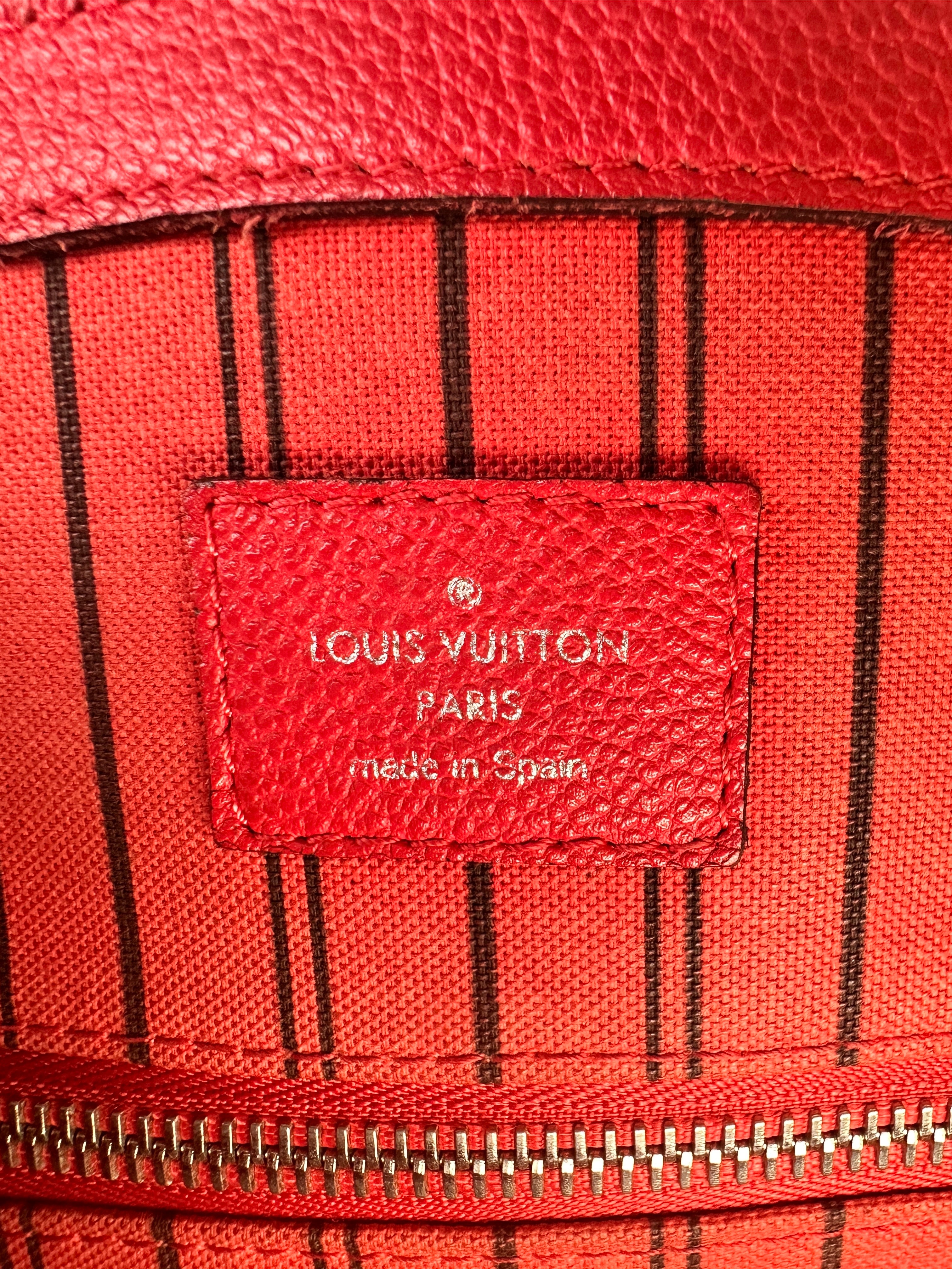 Louis Vuitton MM Red Monogram Empreinte Handle Bag LV1963
