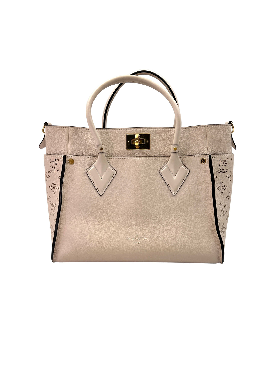 Louis Vuitton On My Side MM Beige Leather Handle Bag LV1962