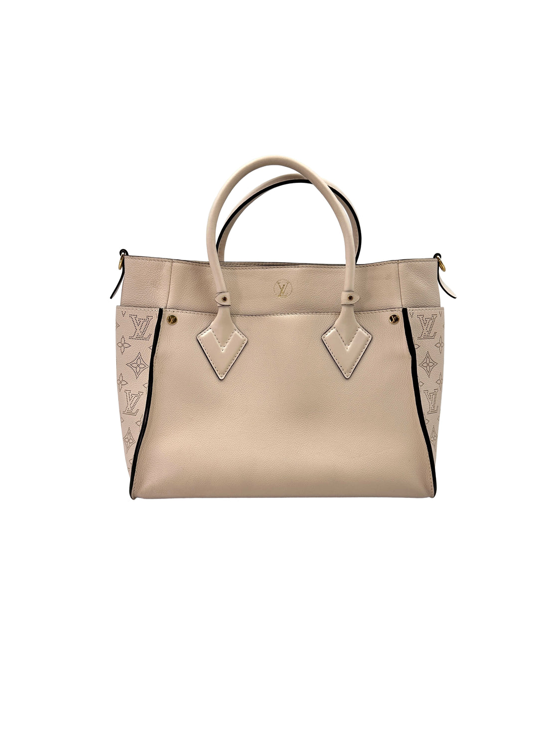 Louis Vuitton On My Side MM Beige Leather Handle Bag LV1962