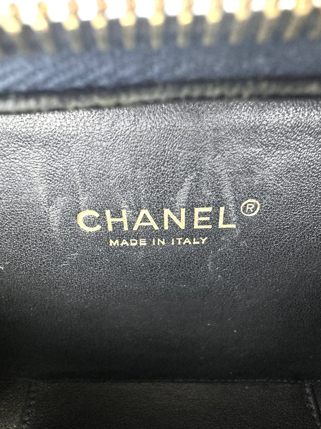Chanel CC Filigree Navy Quilted Leather Top Handle Vanity Case(23***31) CC1430