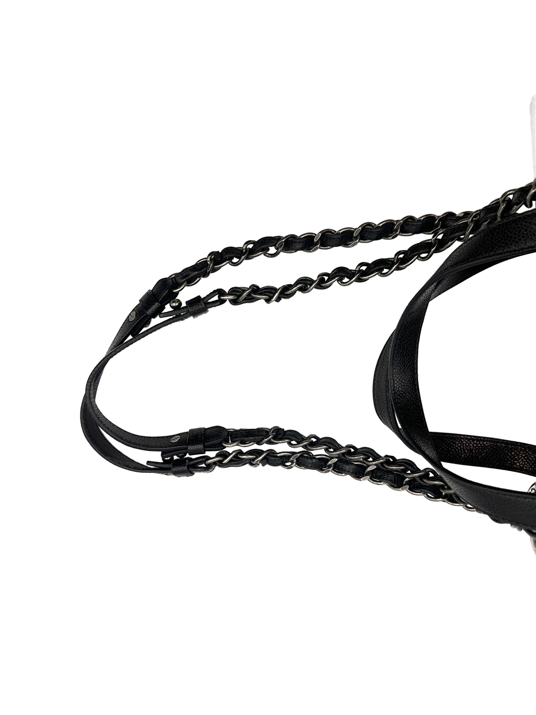 Chanel Black Quilted Calfskin Handle Bag With Silver Hardware(18***71) CC1431