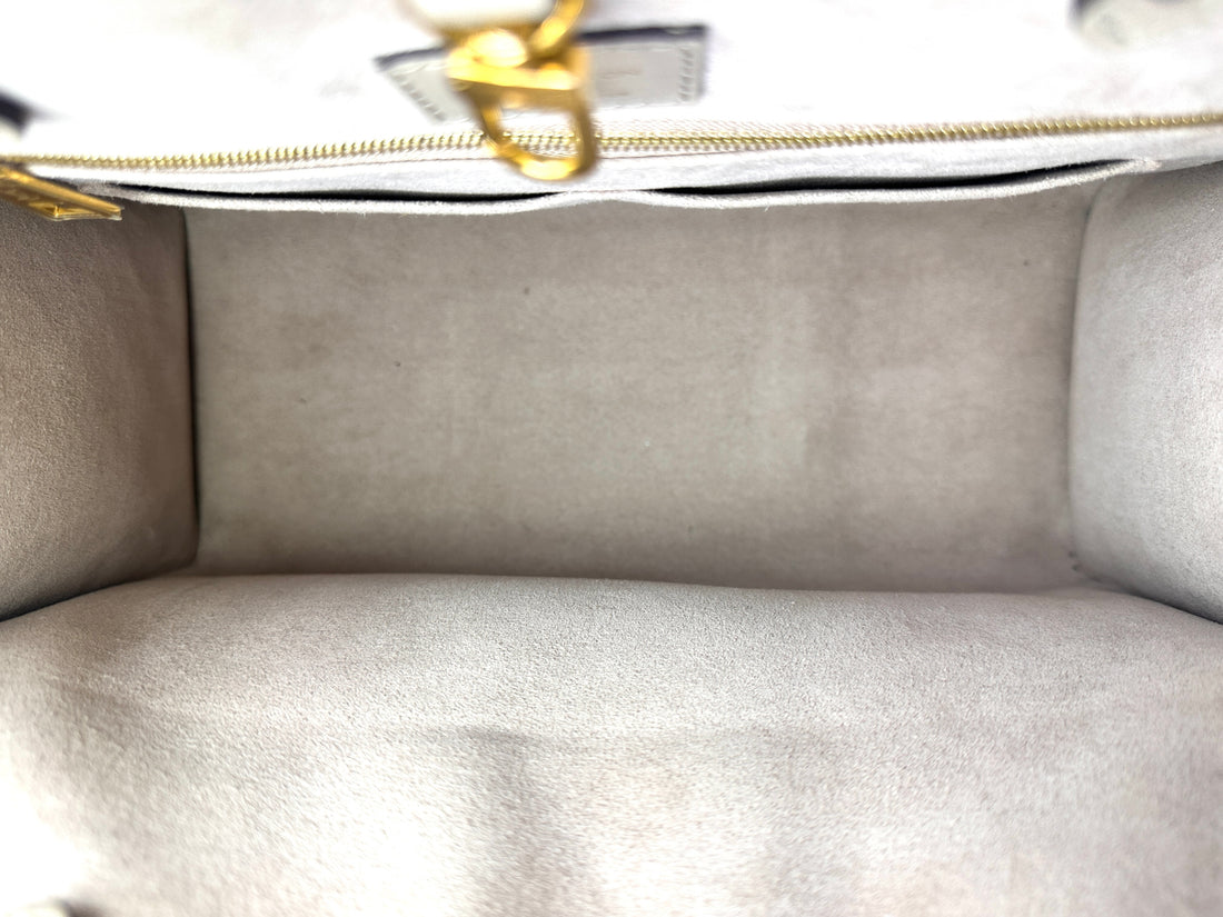 Louis Vuitton OnTheGo MM Gray Bicolor Monogram Empreinte Leather Tote Bag LV1970