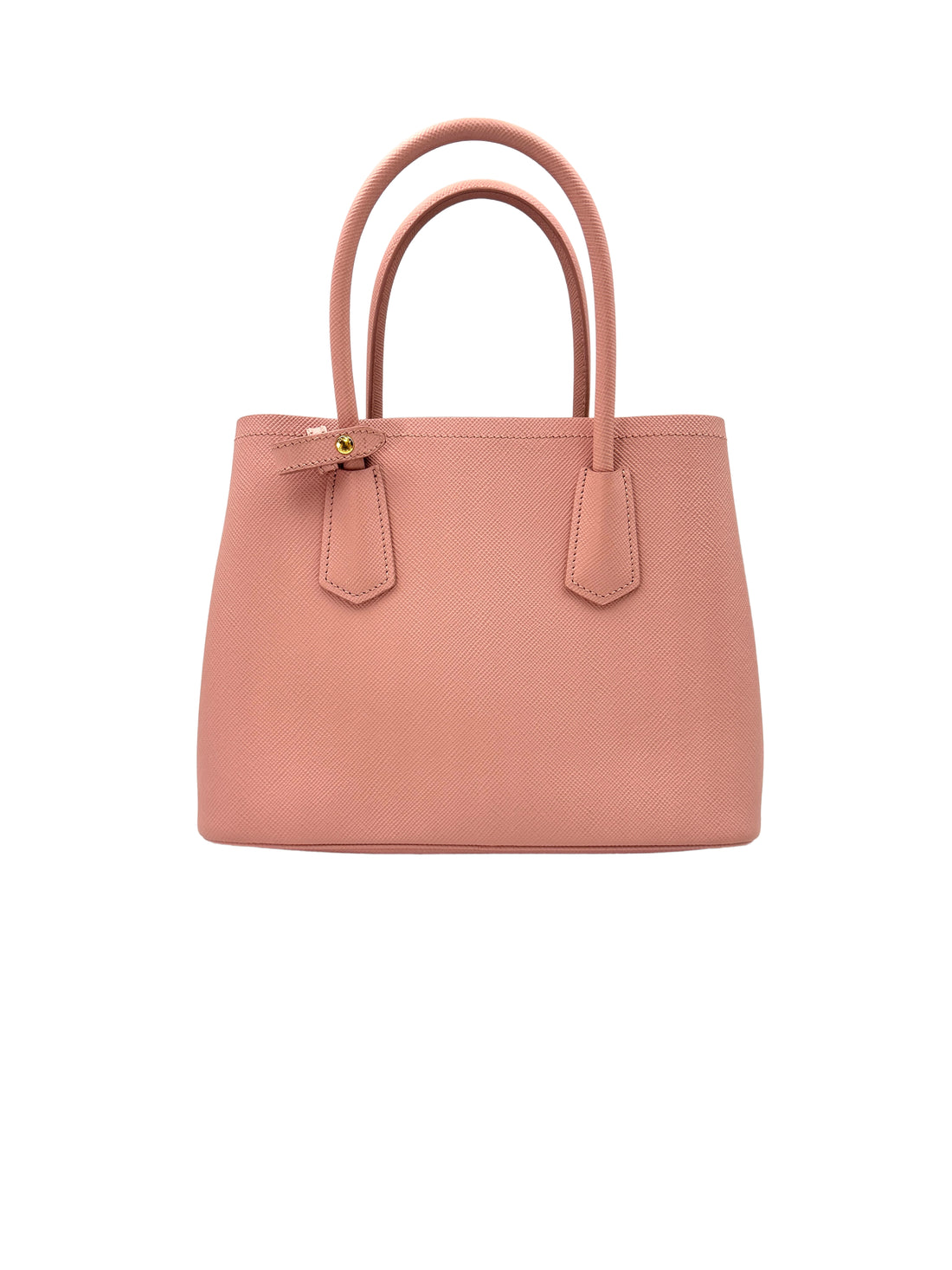 Prada Double Pink Saffiano Handle Bag PR191
