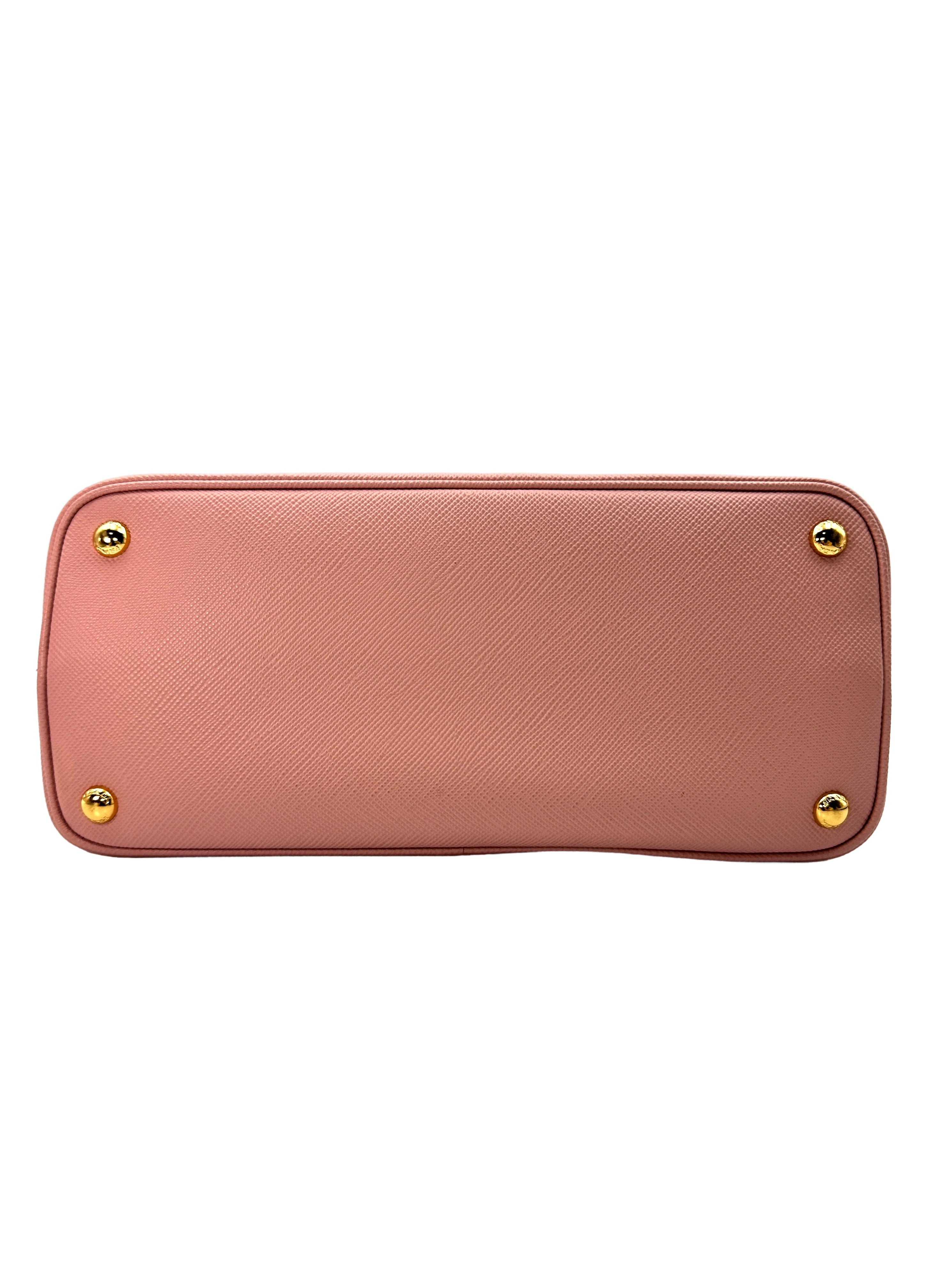 Prada Double Pink Saffiano Handle Bag PR191