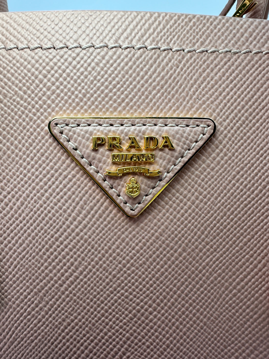 Prada Double Pink Saffiano Handle Bag PR191