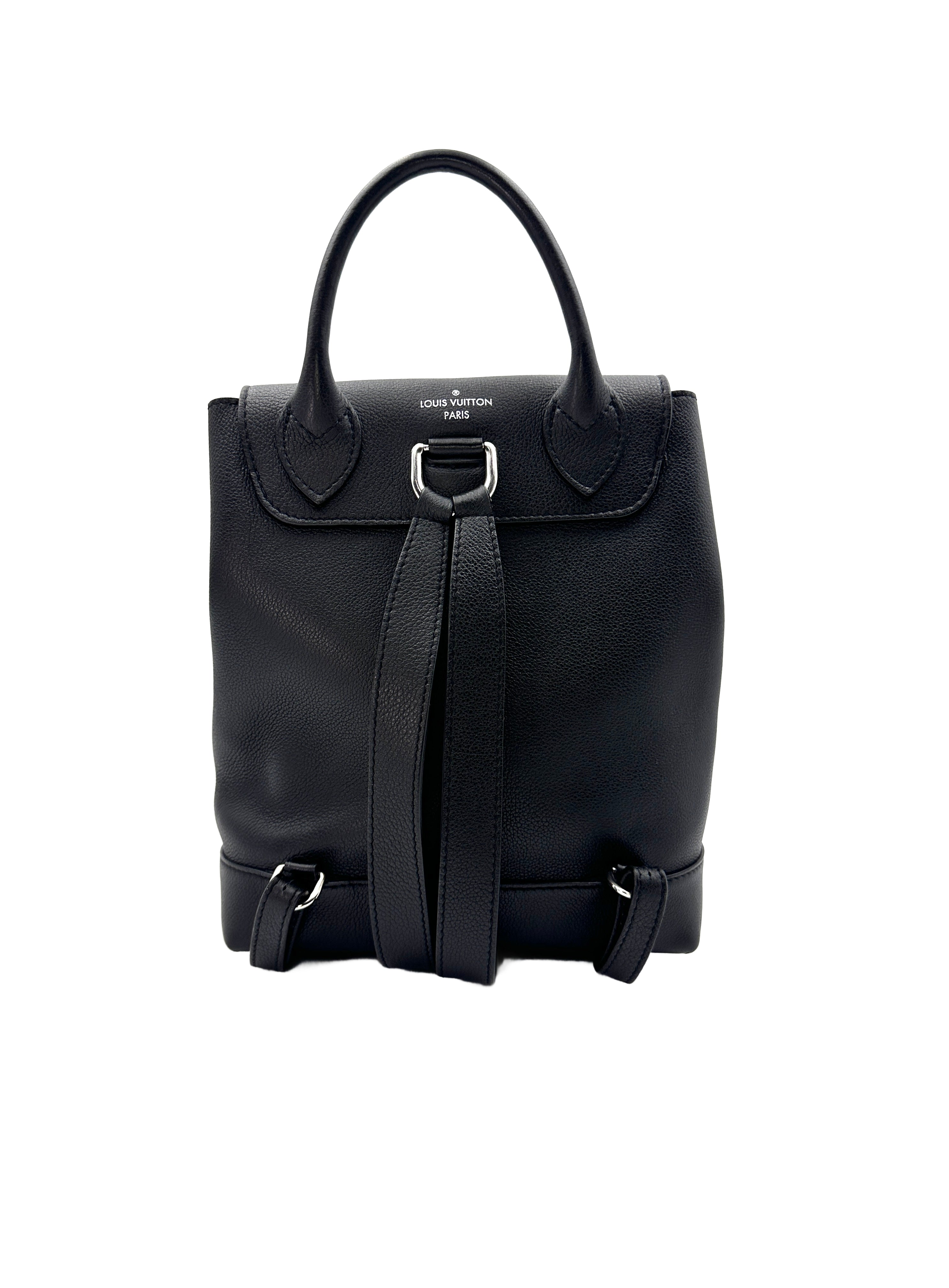 Louis Vuitton Lockme PM Black Leather Handle Backpack LV1969