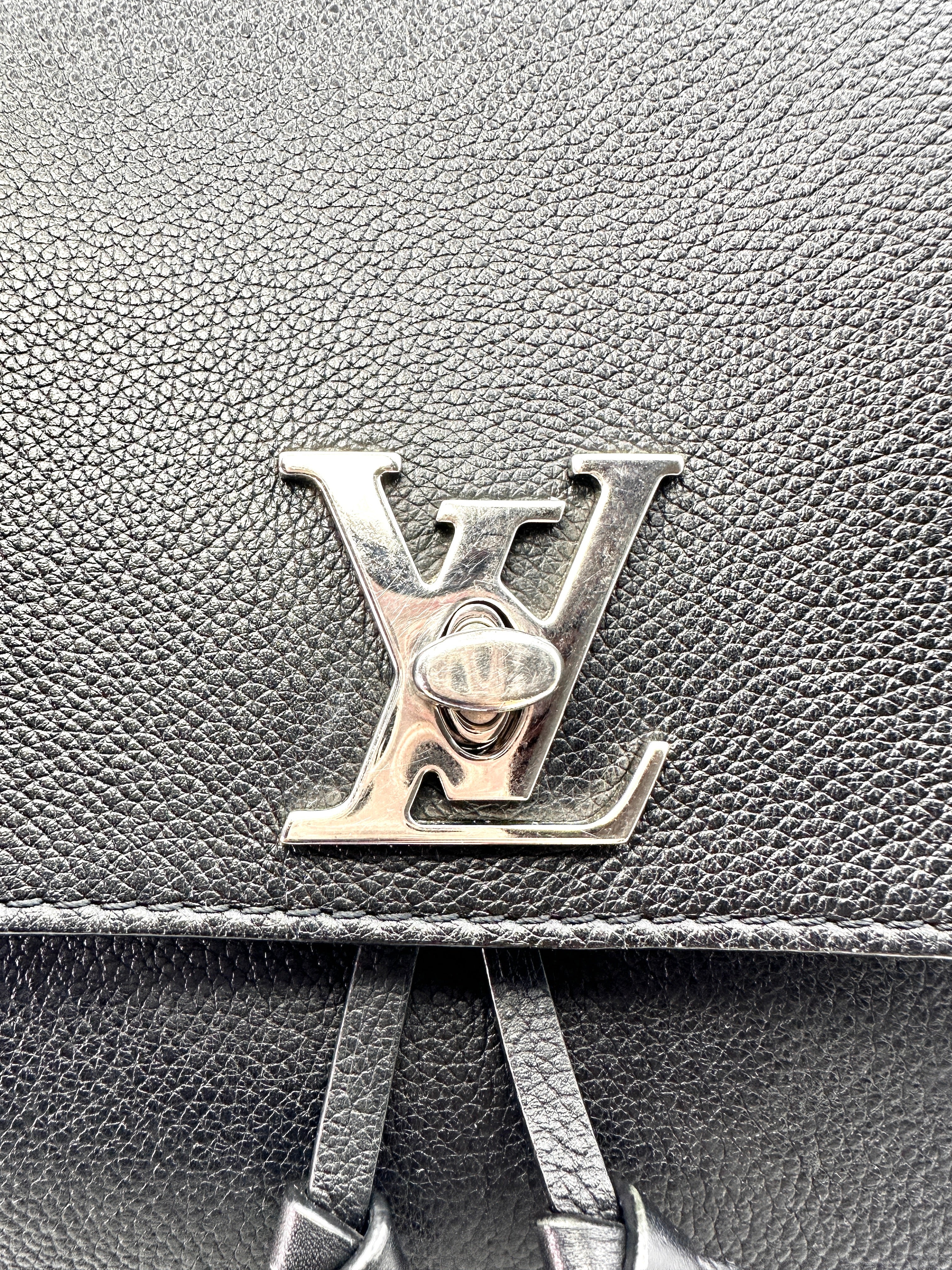 Louis Vuitton Lockme PM Black Leather Handle Backpack LV1969