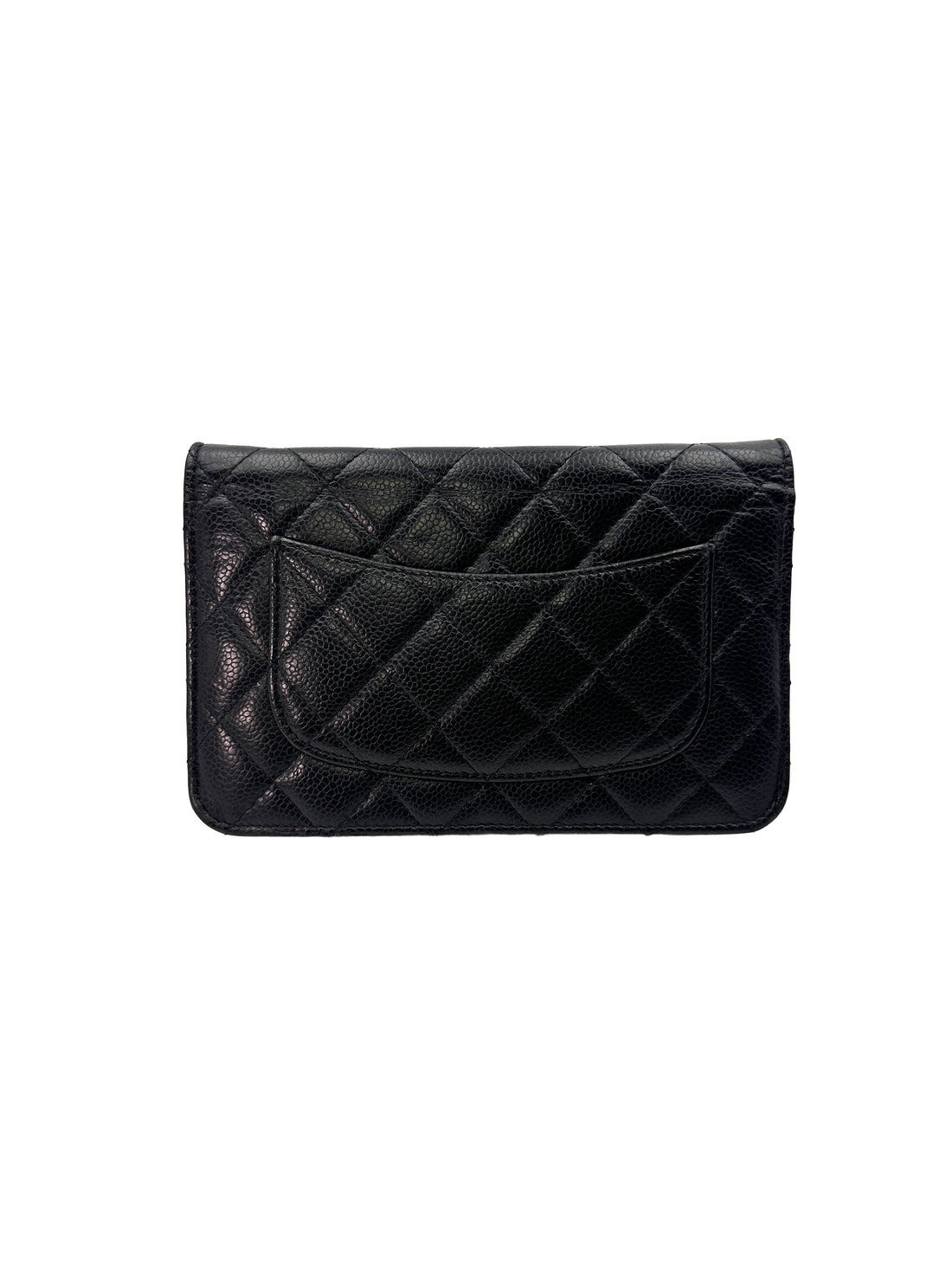 Chanel Black Quilted Calfskin Wallet On Chain With Gold Buckle(N9***H7) CC1437