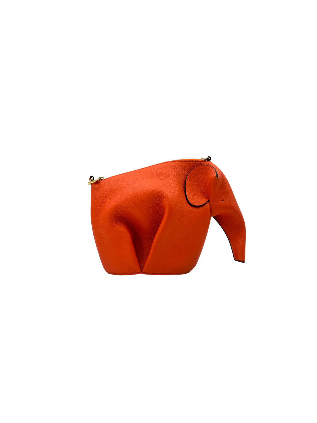Loewe Orange Leather Elephant Bag LW74