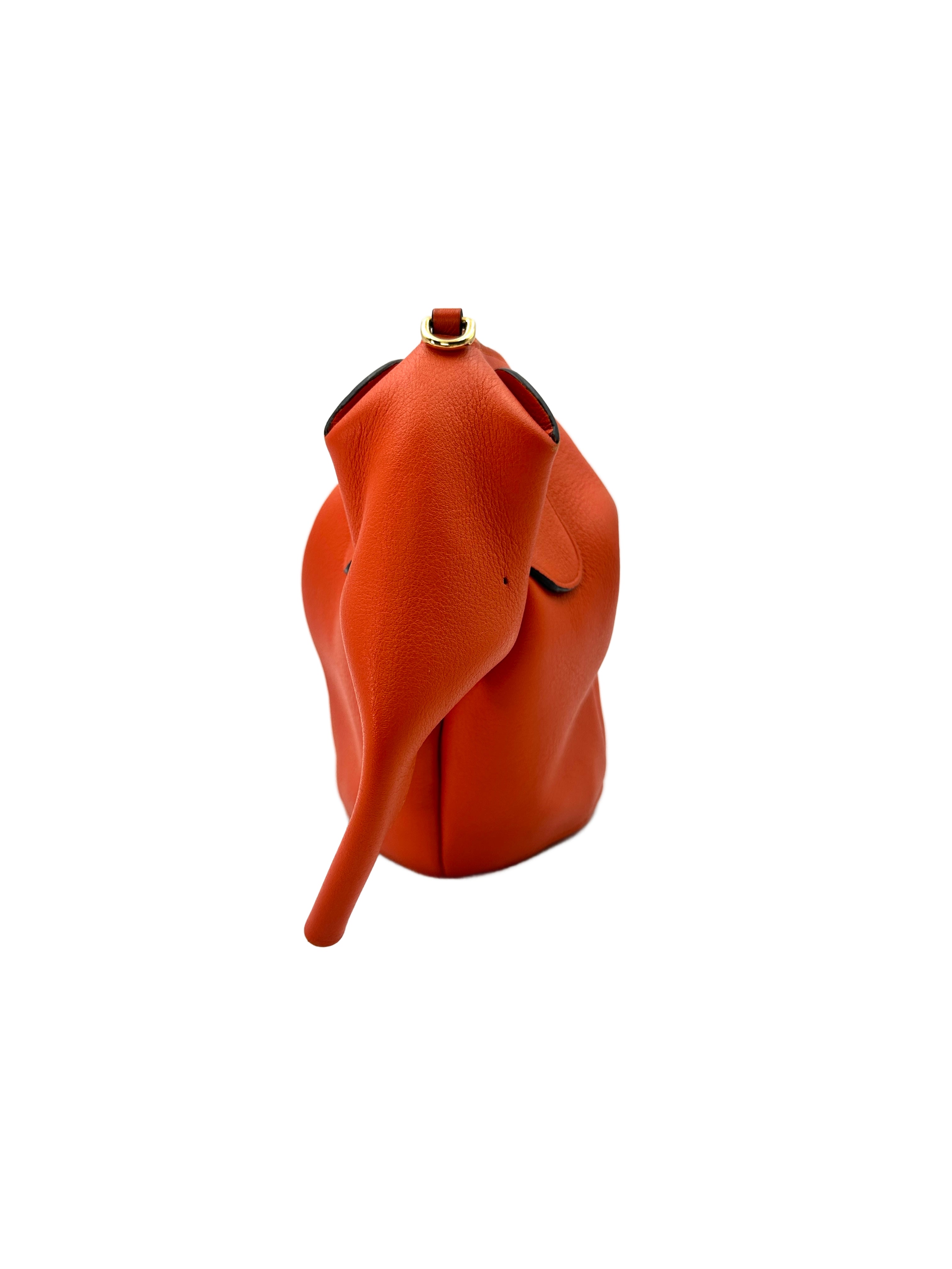 Loewe Orange Leather Elephant Bag LW74