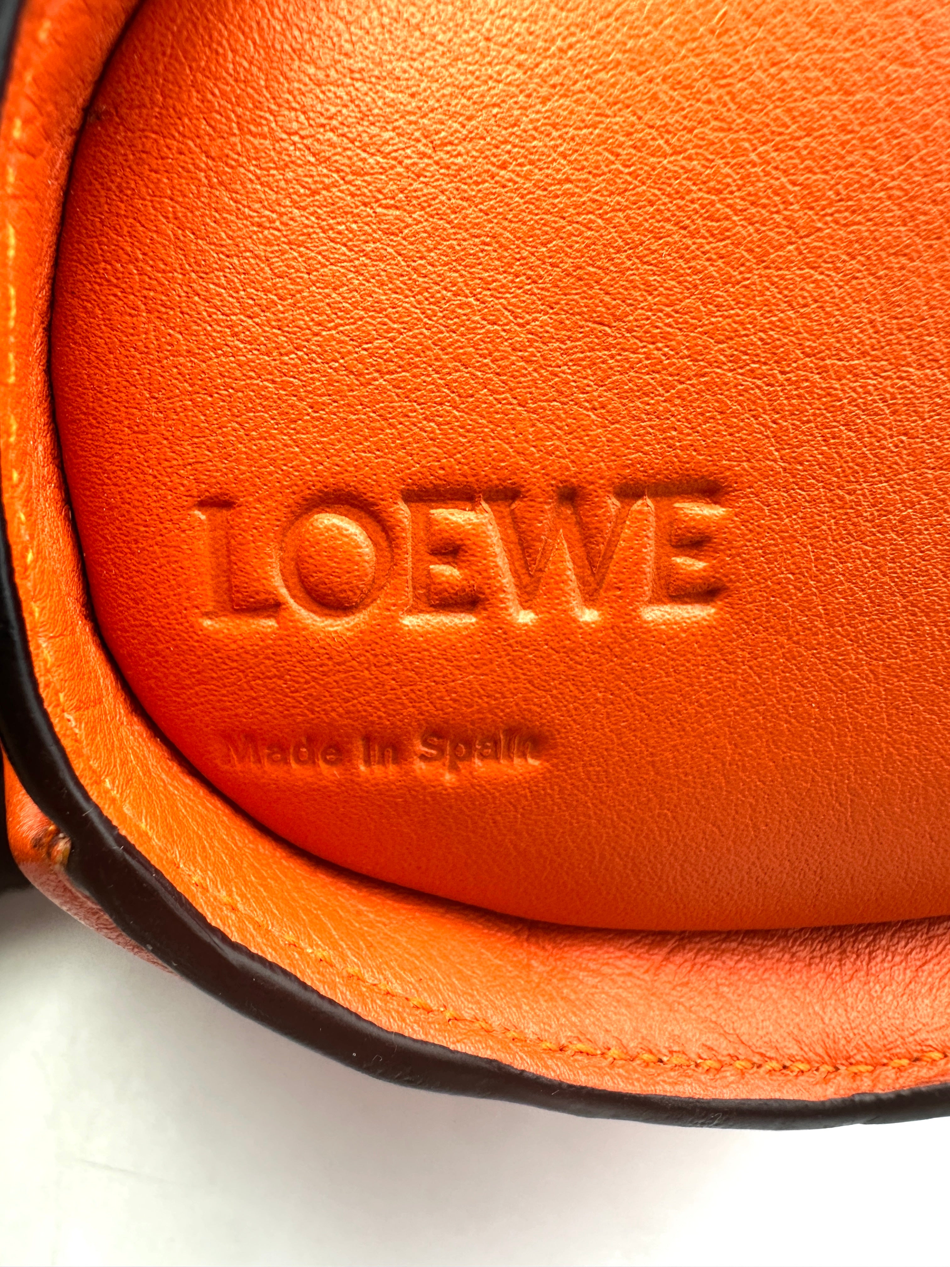 Loewe Orange Leather Elephant Bag LW74