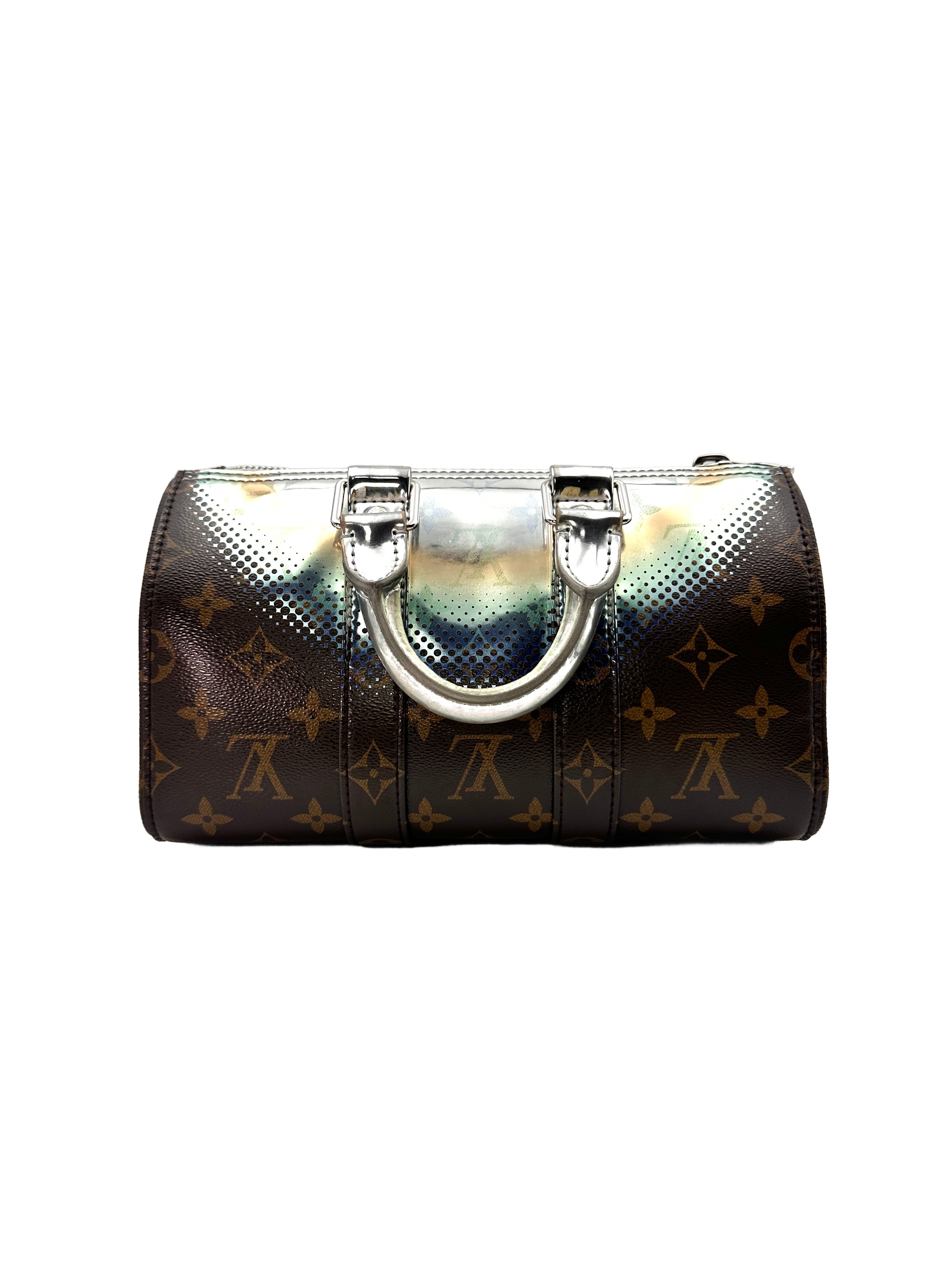 Louis Vuitton Keepall25 Metallic Nebula Monogram Canvas Handle Bag LV1981