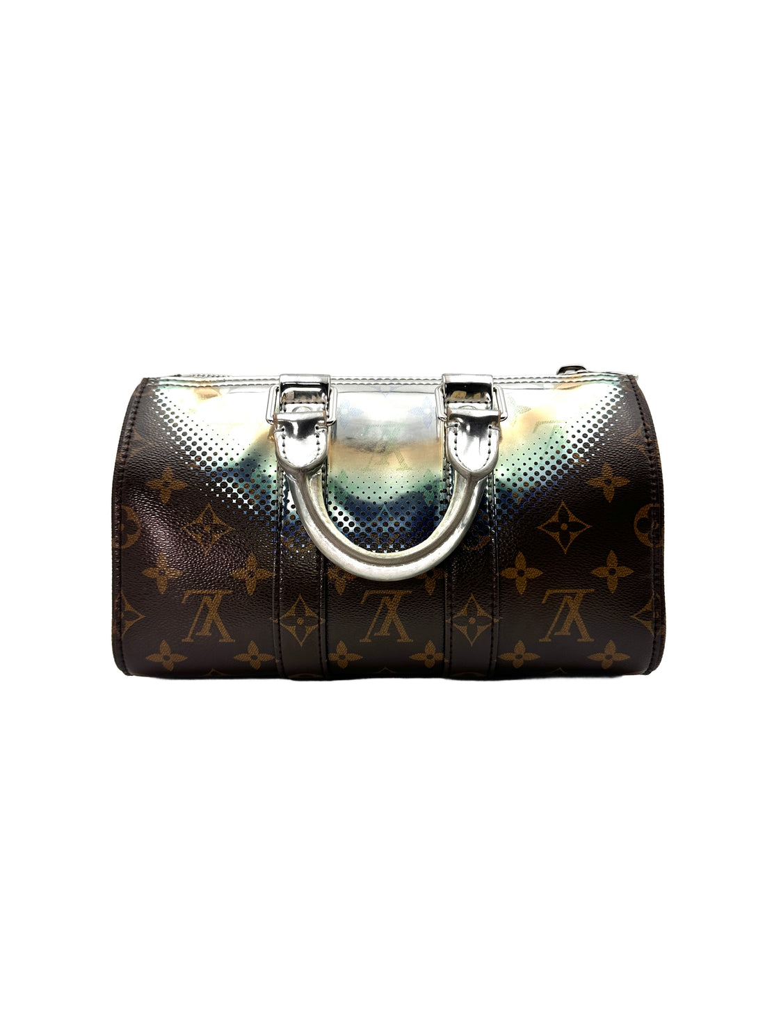 Louis Vuitton Keepall25 Metallic Nebula Monogram Canvas Handle Bag LV1981