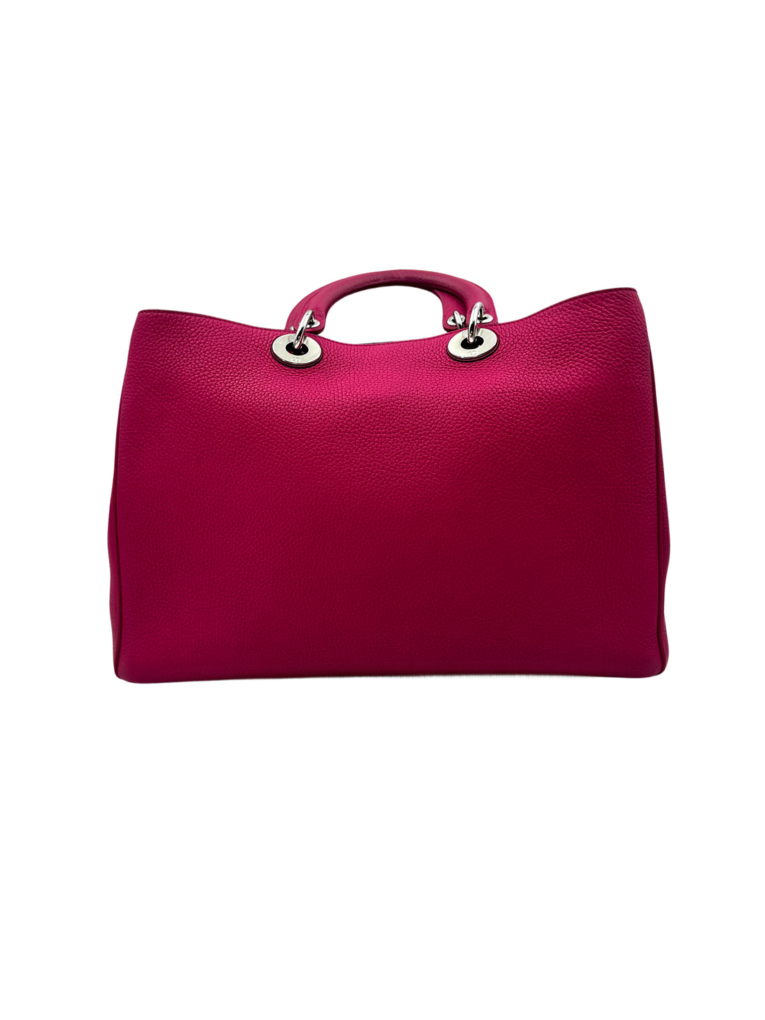 Christian Dior Diorissimo Pink Leather Large Size Handle Bag With Pouch DR511