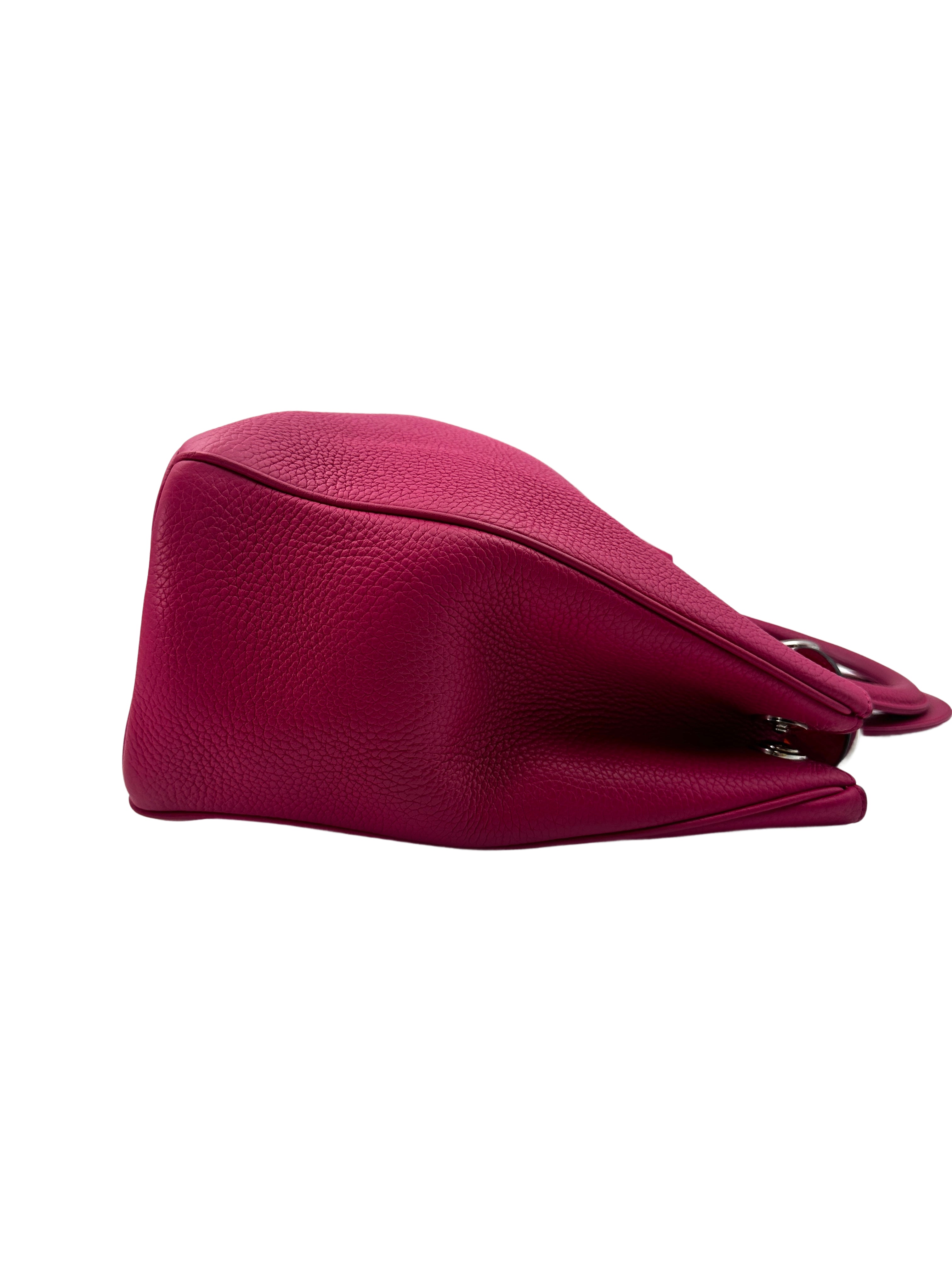 Christian Dior Diorissimo Pink Leather Large Size Handle Bag With Pouch DR511