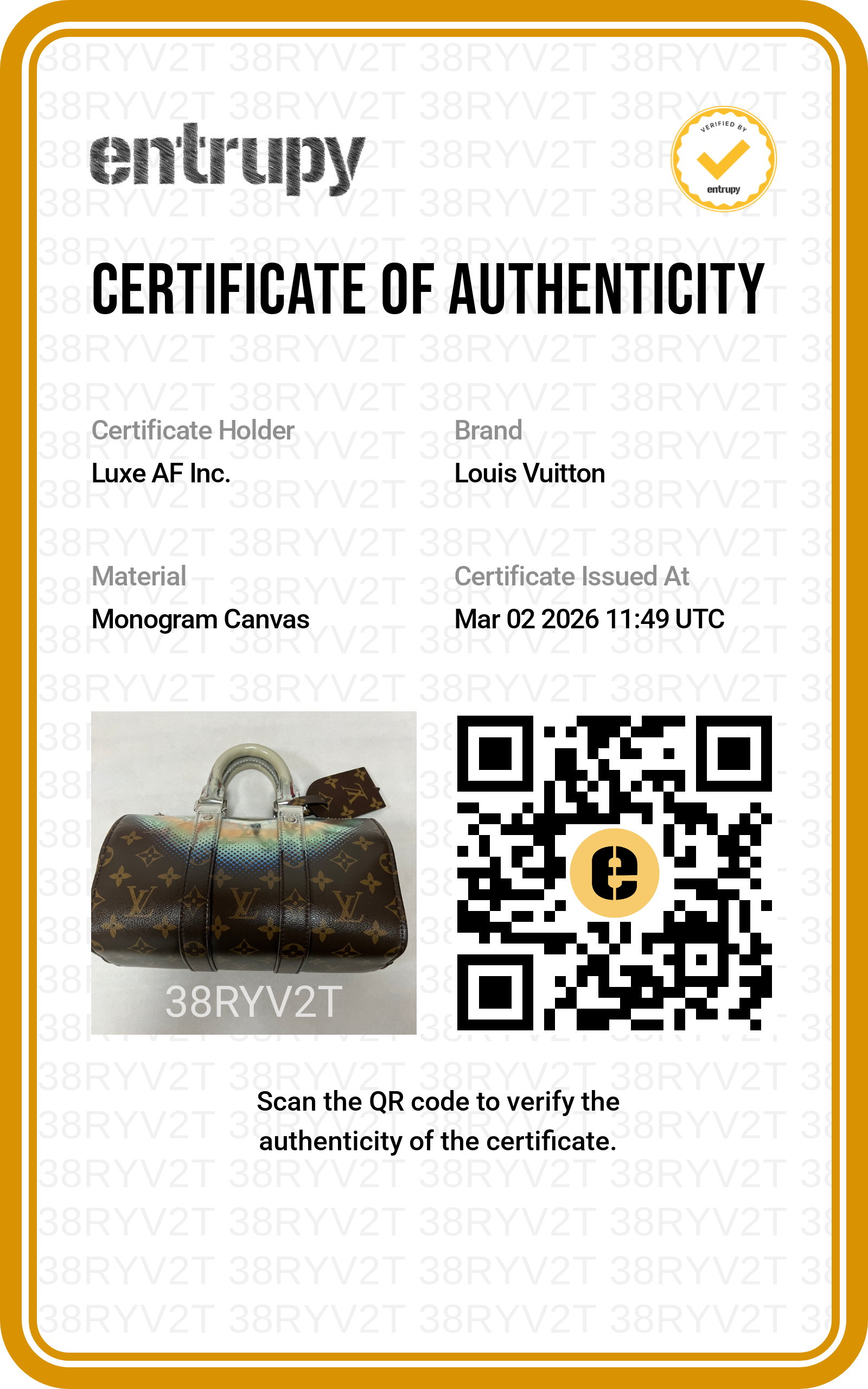 Louis Vuitton Keepall25 Metallic Nebula Monogram Canvas Handle Bag LV1981