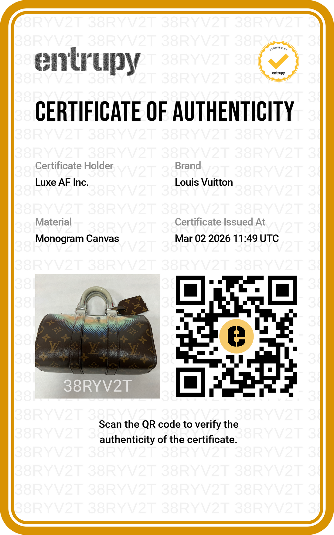 Louis Vuitton Keepall25 Metallic Nebula Monogram Canvas Handle Bag LV1981
