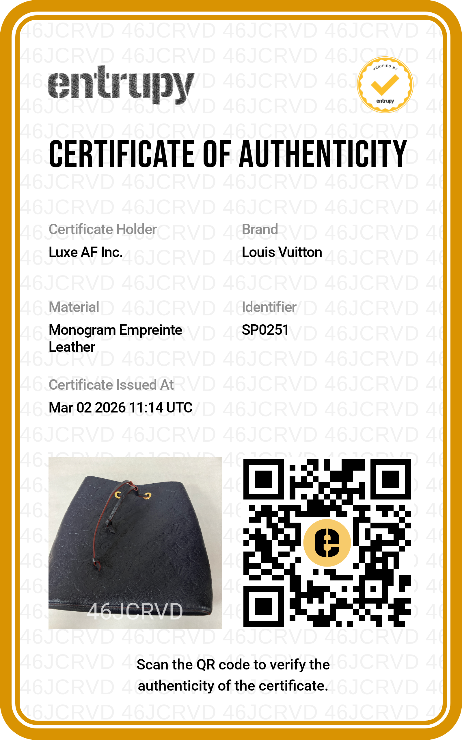 Louis Vuitton NeoNeo Black Monogram Empreinte Handle Bucket Bag LV1988