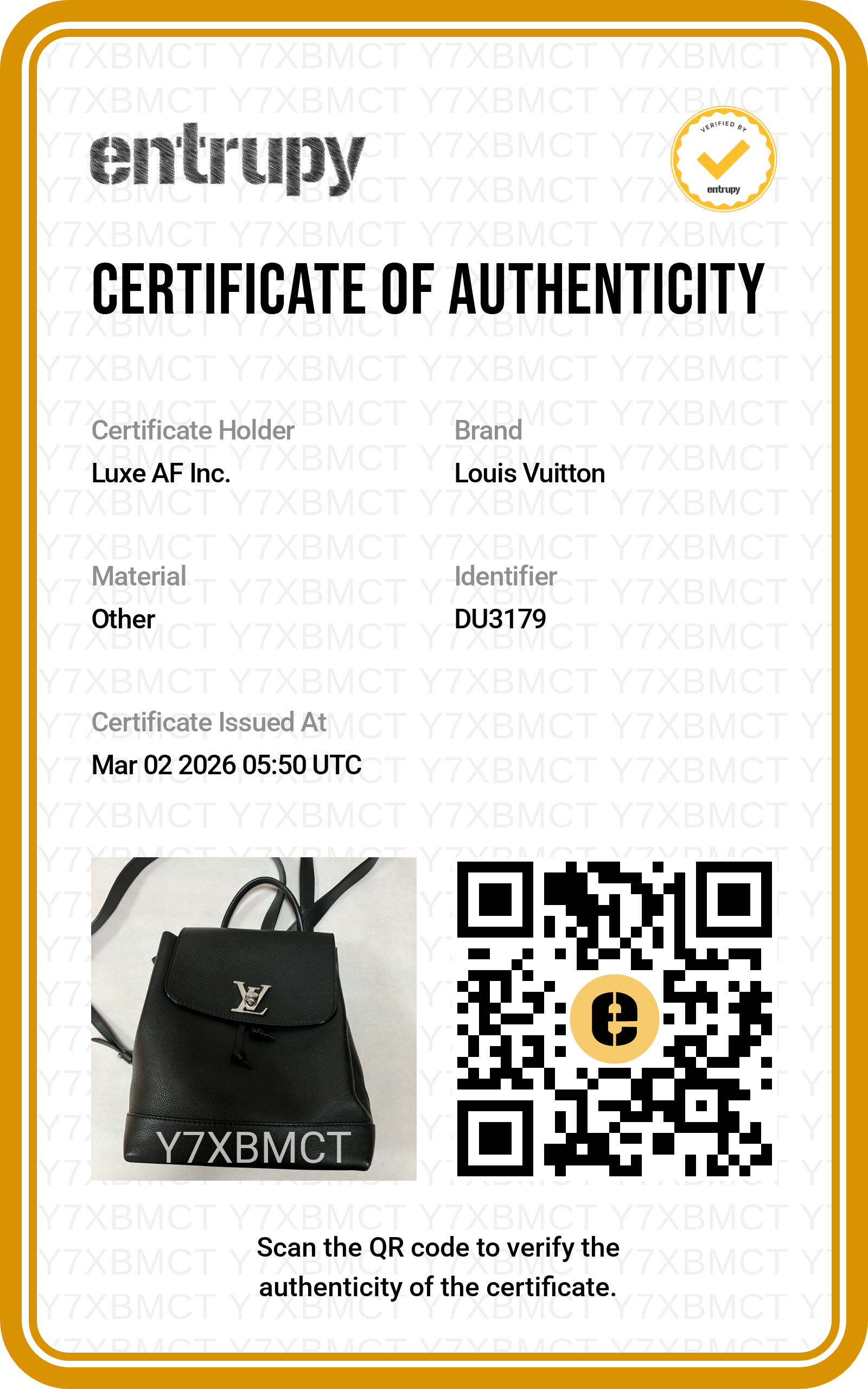 Louis Vuitton Lockme PM Black Leather Handle Backpack LV1969