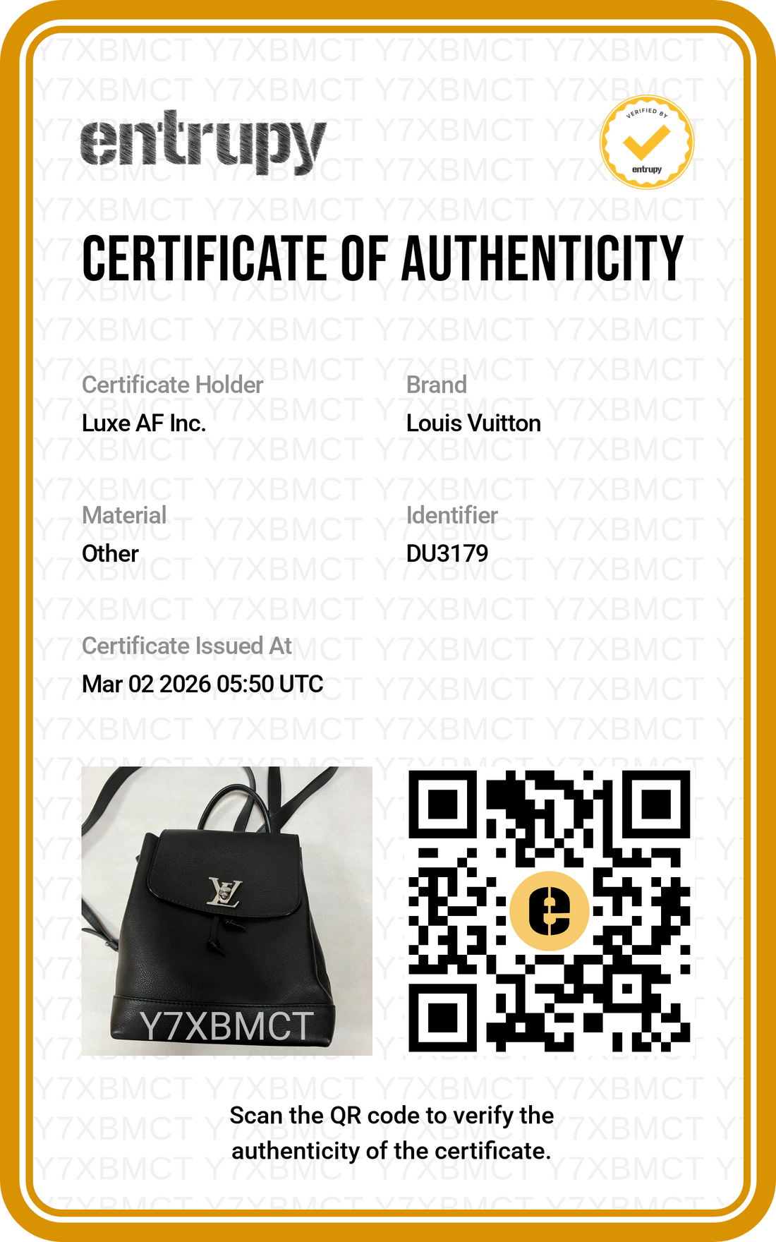 Louis Vuitton Lockme PM Black Leather Handle Backpack LV1969