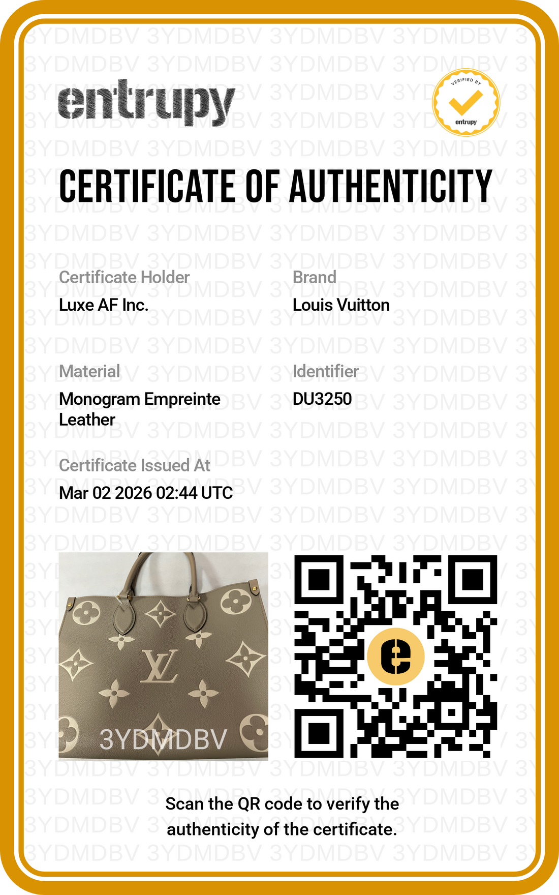 Louis Vuitton OnTheGo MM Gray Bicolor Monogram Empreinte Leather Tote Bag LV1970