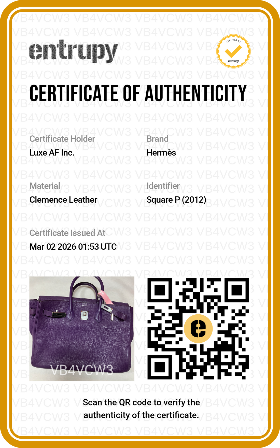 Hermes Kelly35 Purple Leather Handle Bag With Silver Hardware HR82