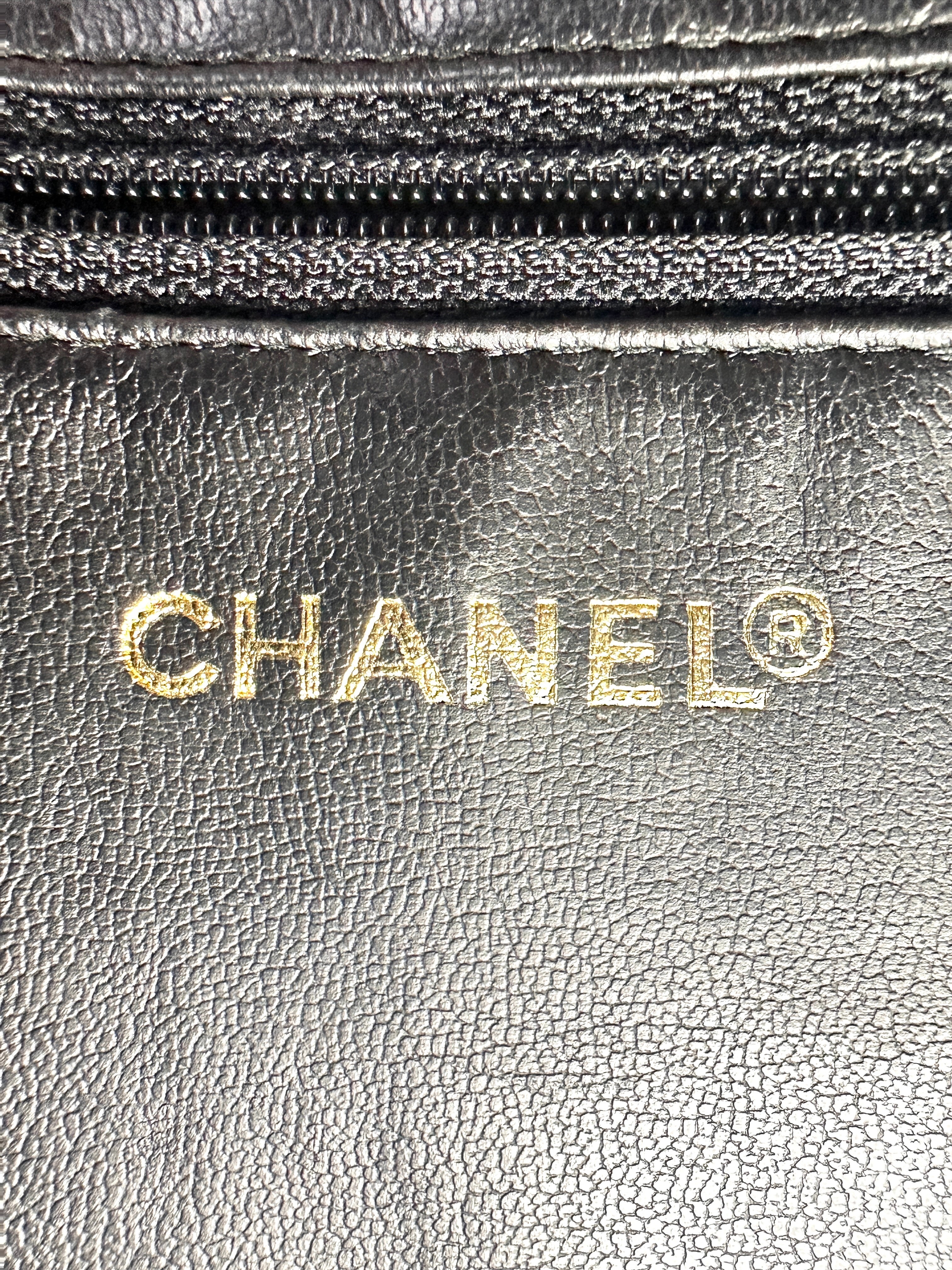 Chanel Vintage Black Calfskin Envelope Flap Bag With Gold Hardware(31***21) PR192