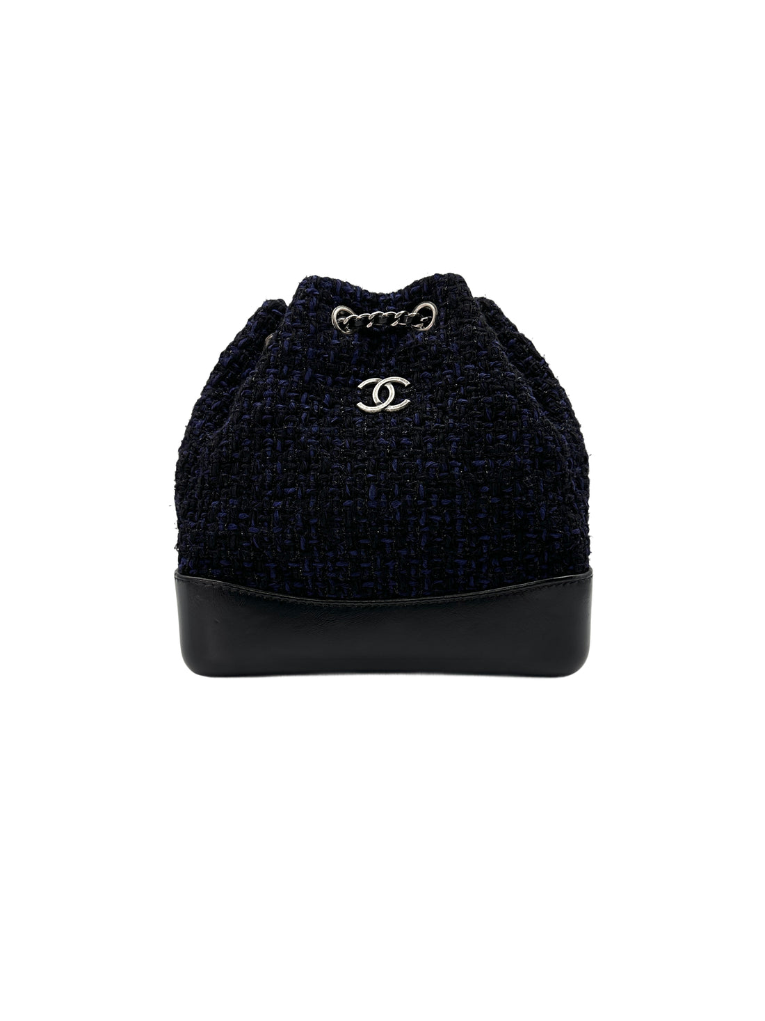Chanel Gabrielle Black Tweed Calfskin Small Size Backpack(25***80) CC1438