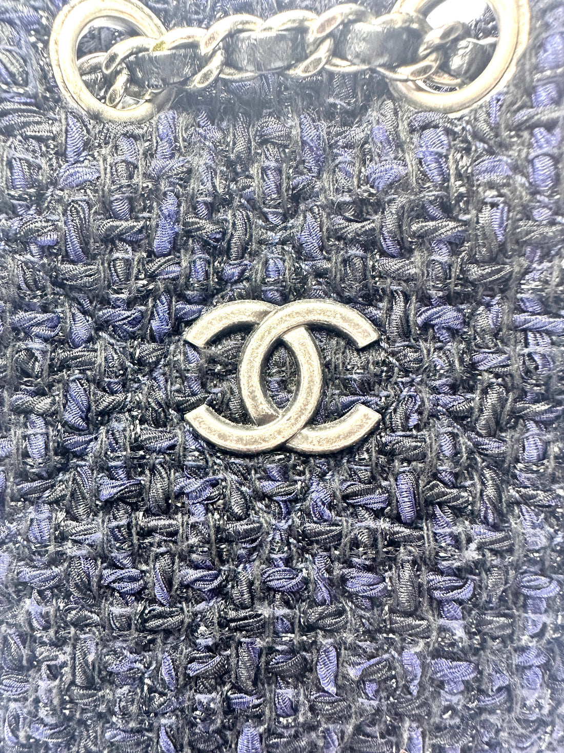 Chanel Gabrielle Black Tweed Calfskin Small Size Backpack(25***80) CC1438