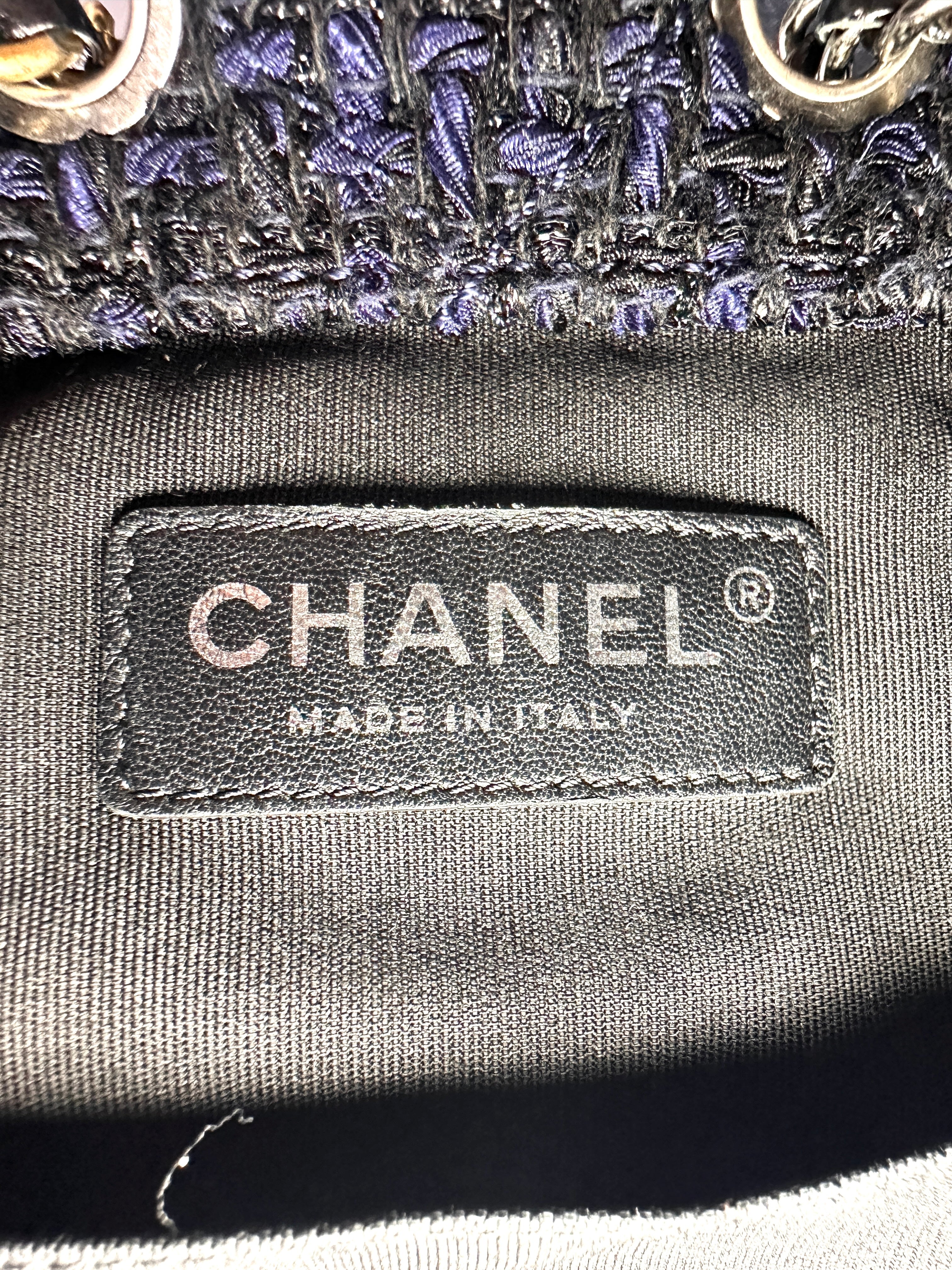 Chanel Gabrielle Black Tweed Calfskin Small Size Backpack(25***80) CC1438