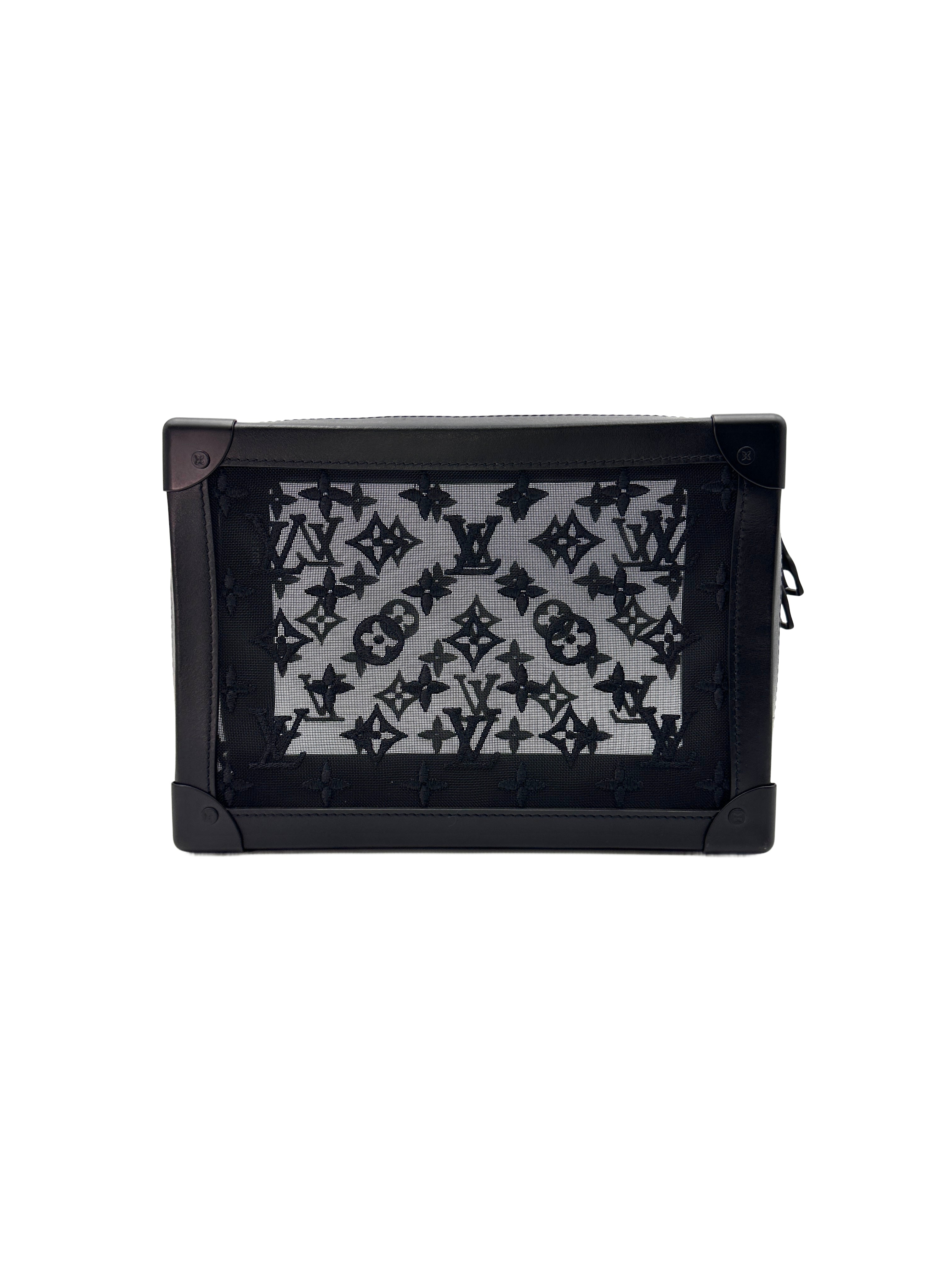 Louis Vuitton Solf Trunk Black Monogram Mesh Shoulder Bag LV1978