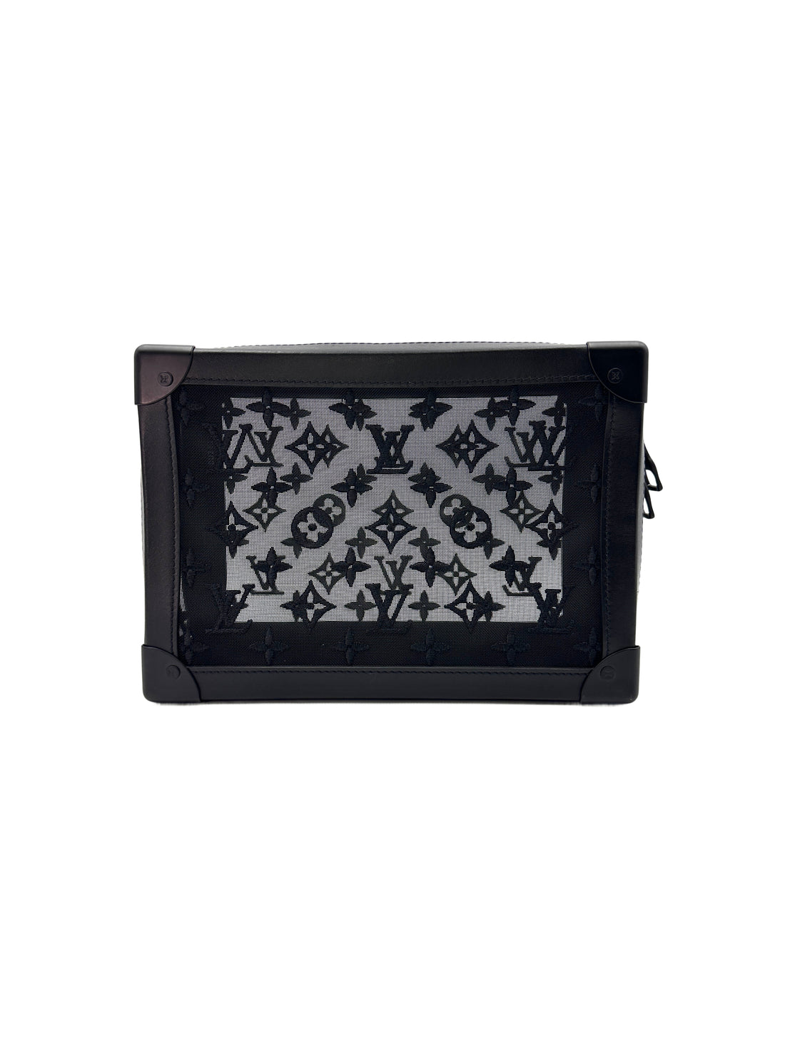 Louis Vuitton Solf Trunk Black Monogram Mesh Shoulder Bag LV1978